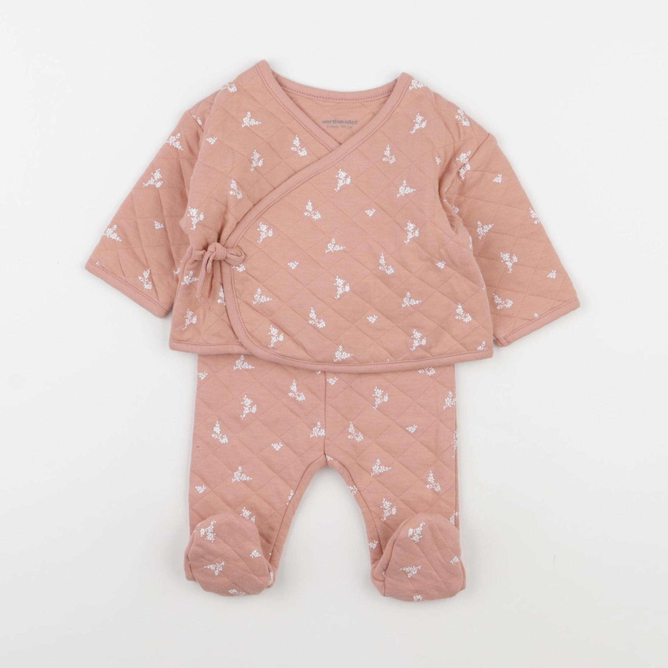 Vertbaudet - ensemble rose - 3 mois