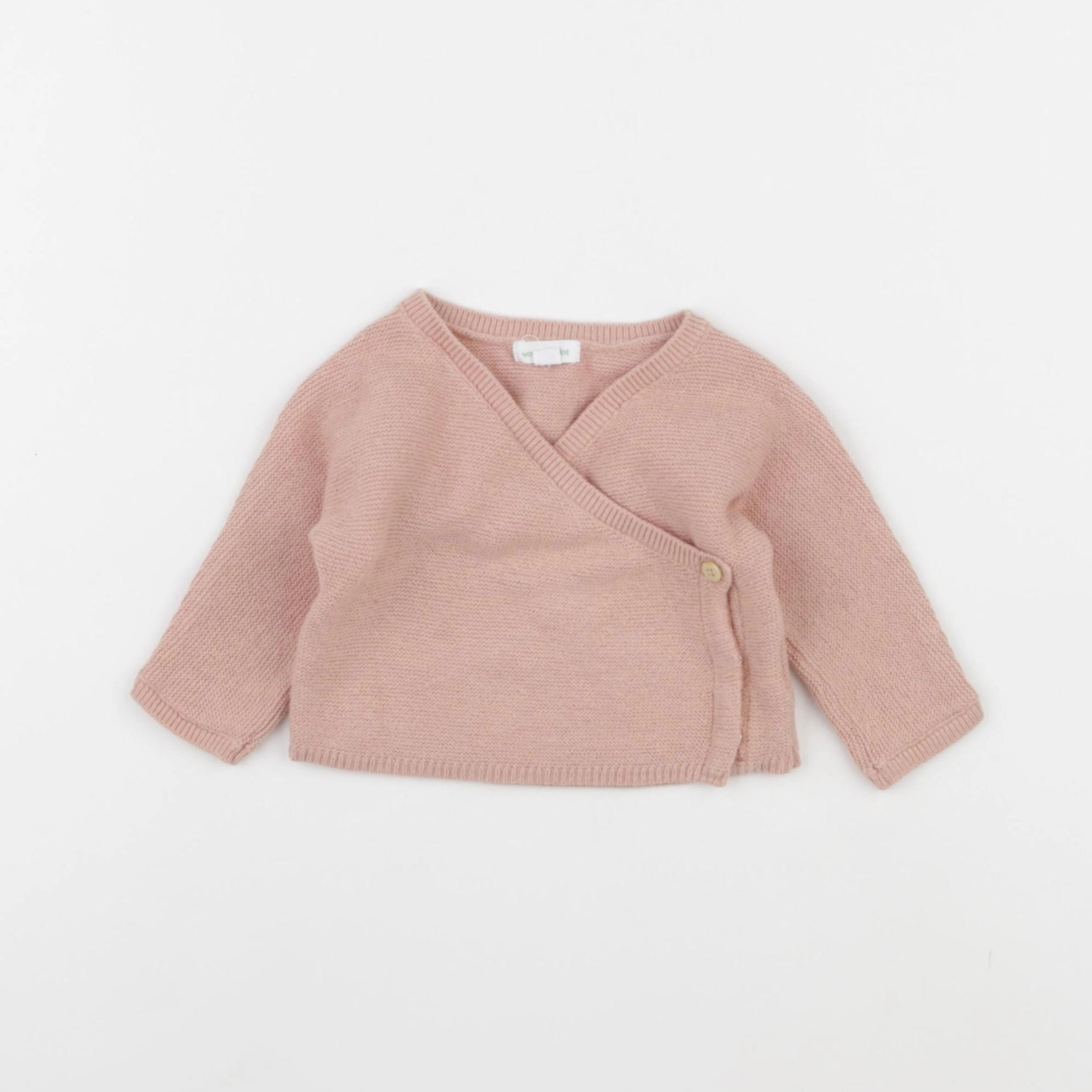 Vertbaudet - gilet rose - 1 mois