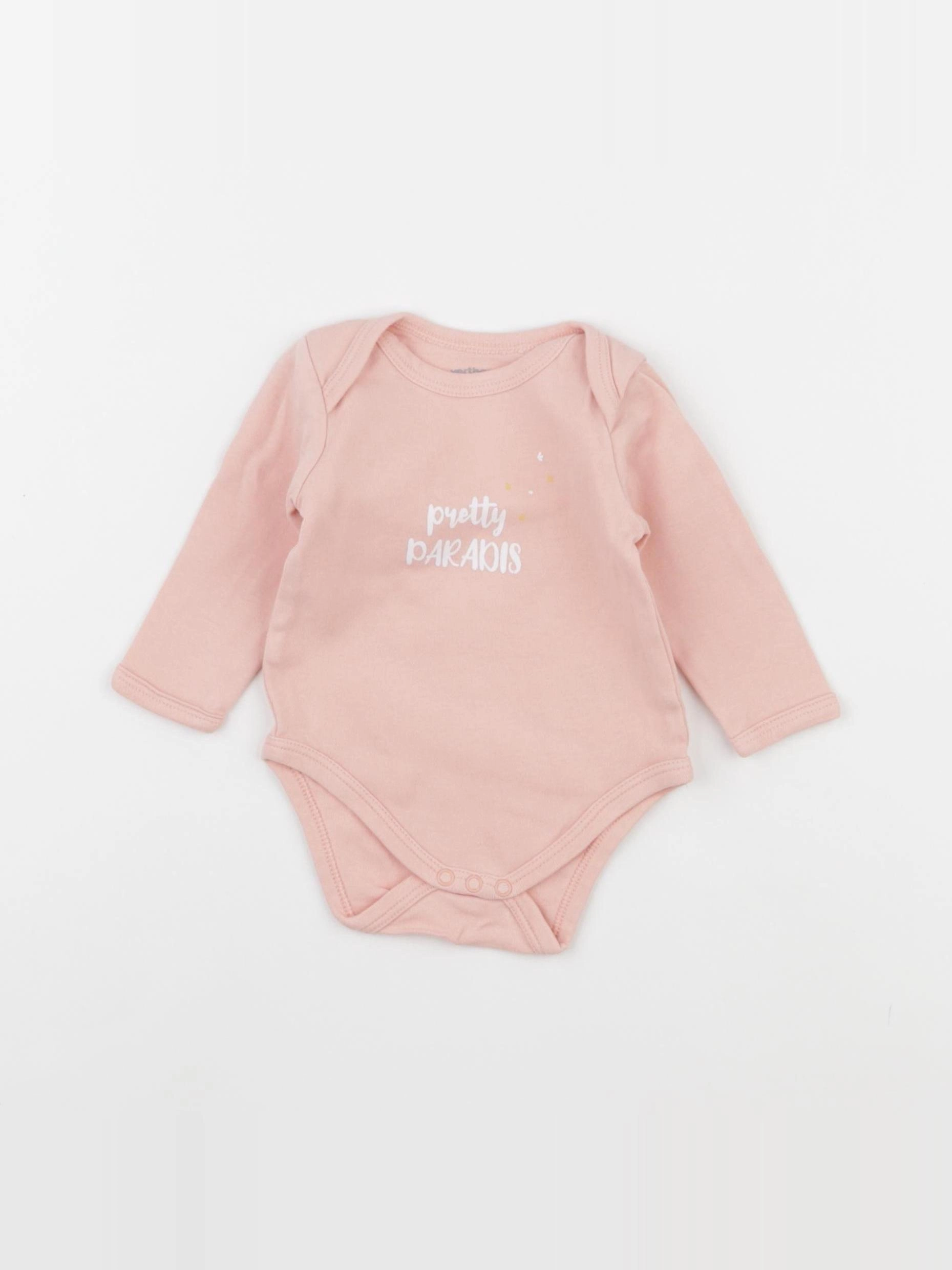 Vertbaudet - body rose - 3 mois