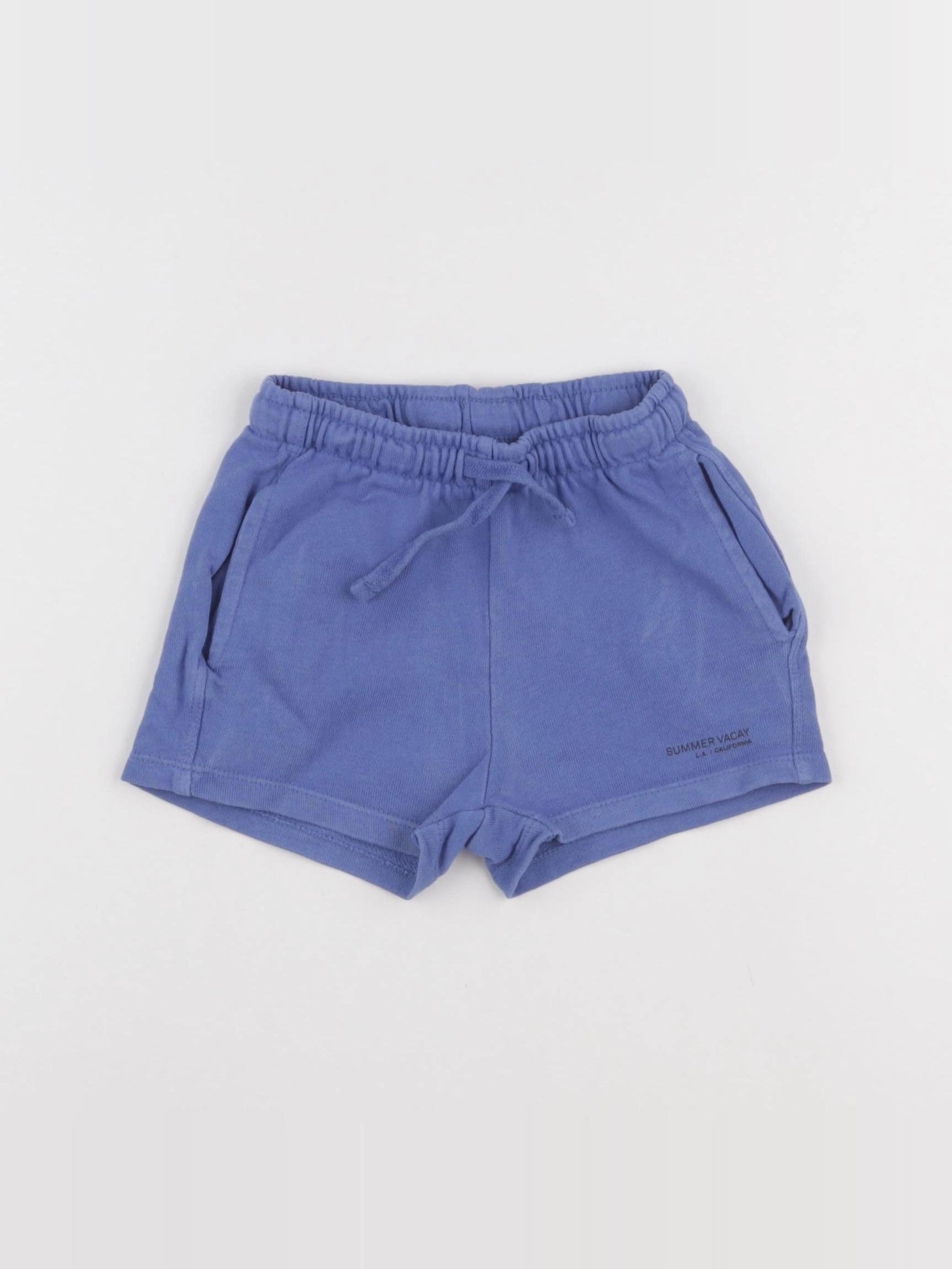 Zara - short bleu - 12/18 mois