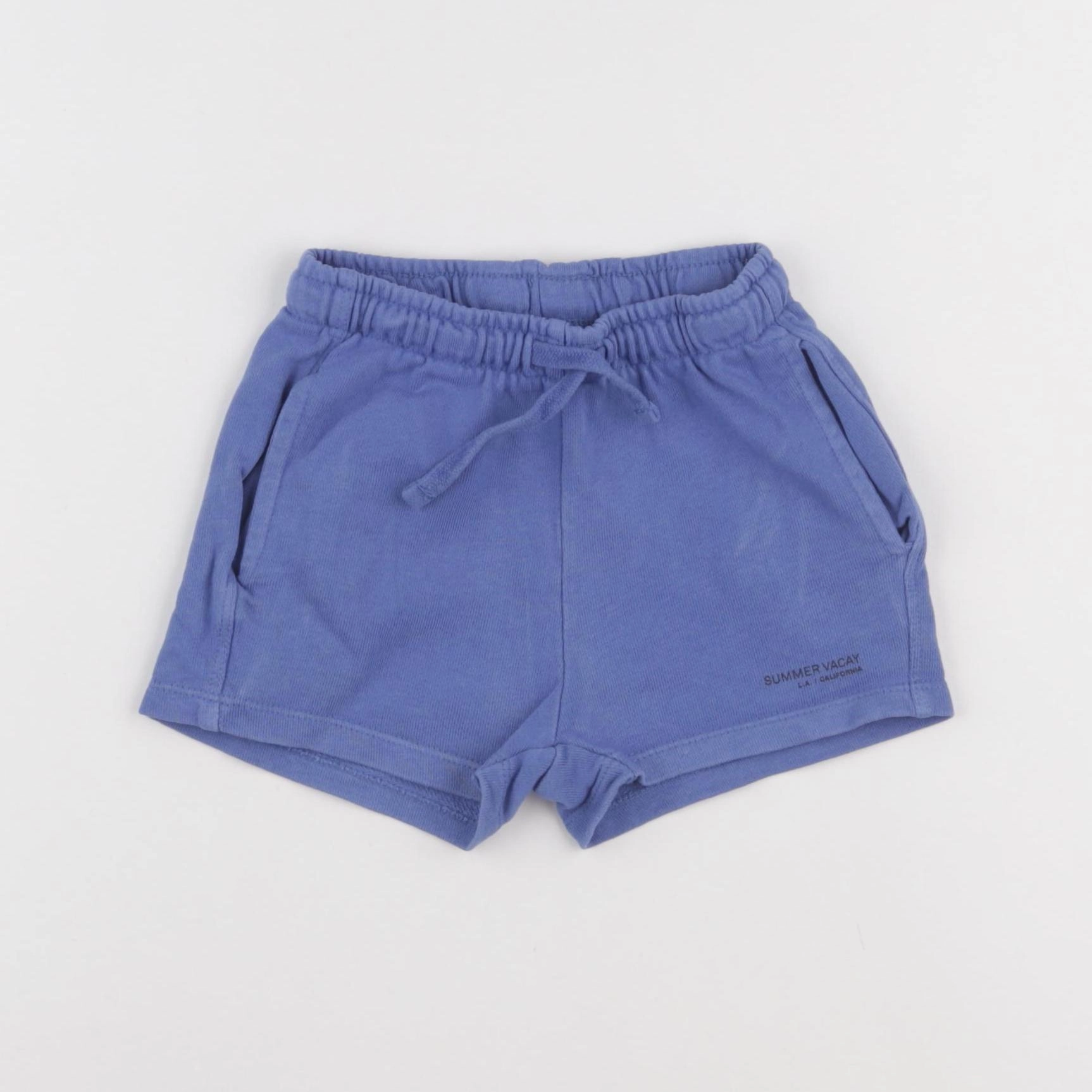 Zara - short bleu - 12/18 mois