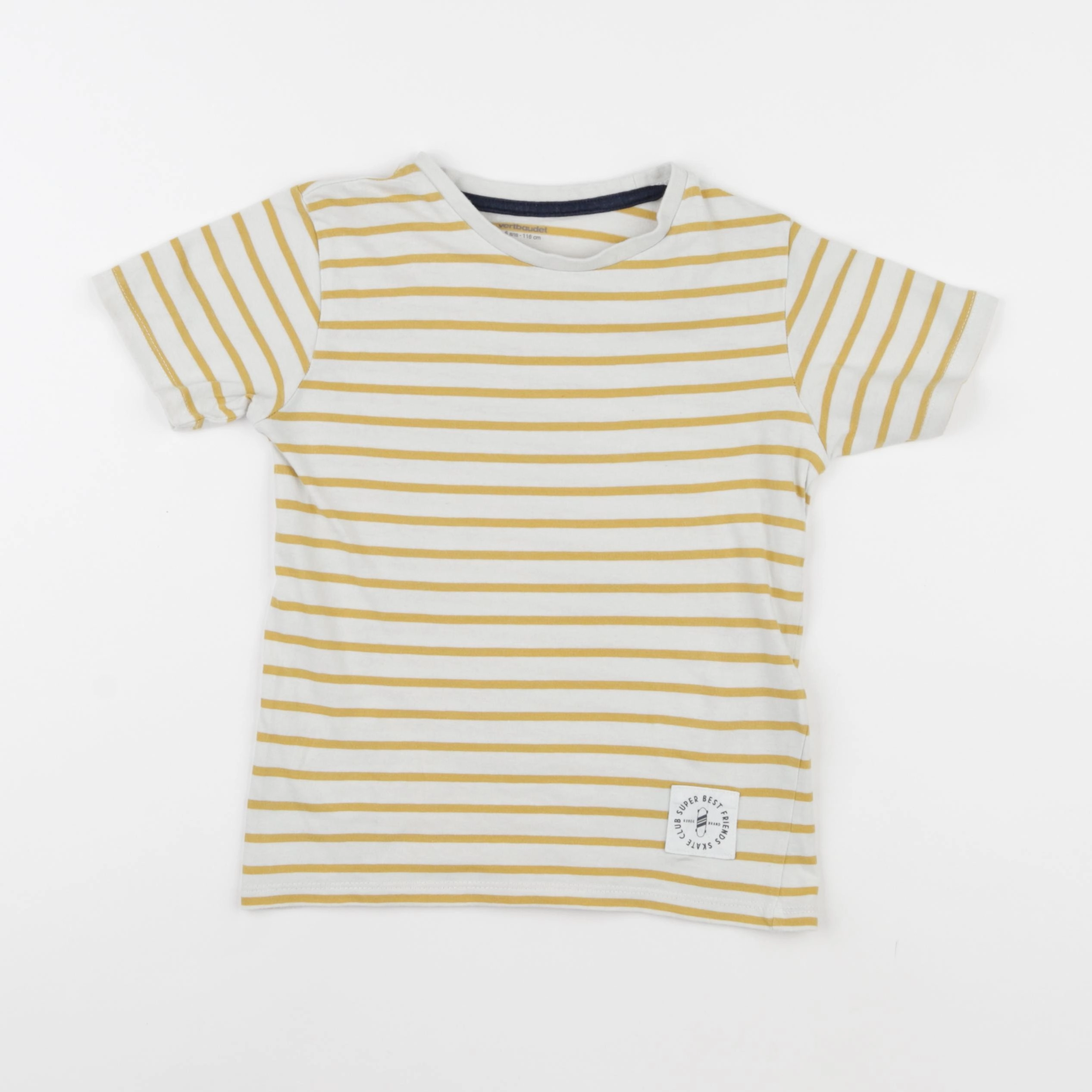 Vertbaudet - tee-shirt jaune - 6 ans
