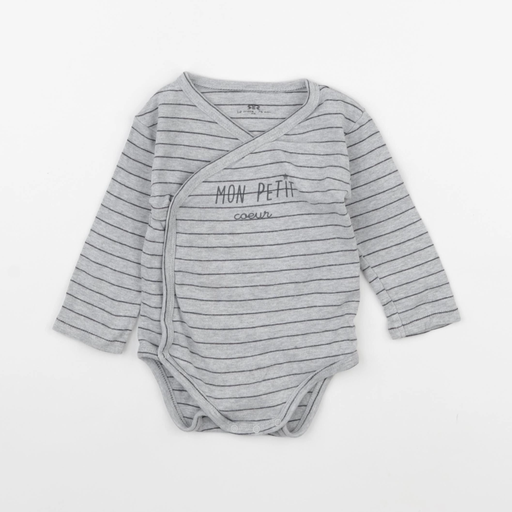 La Redoute - body gris - 12 mois