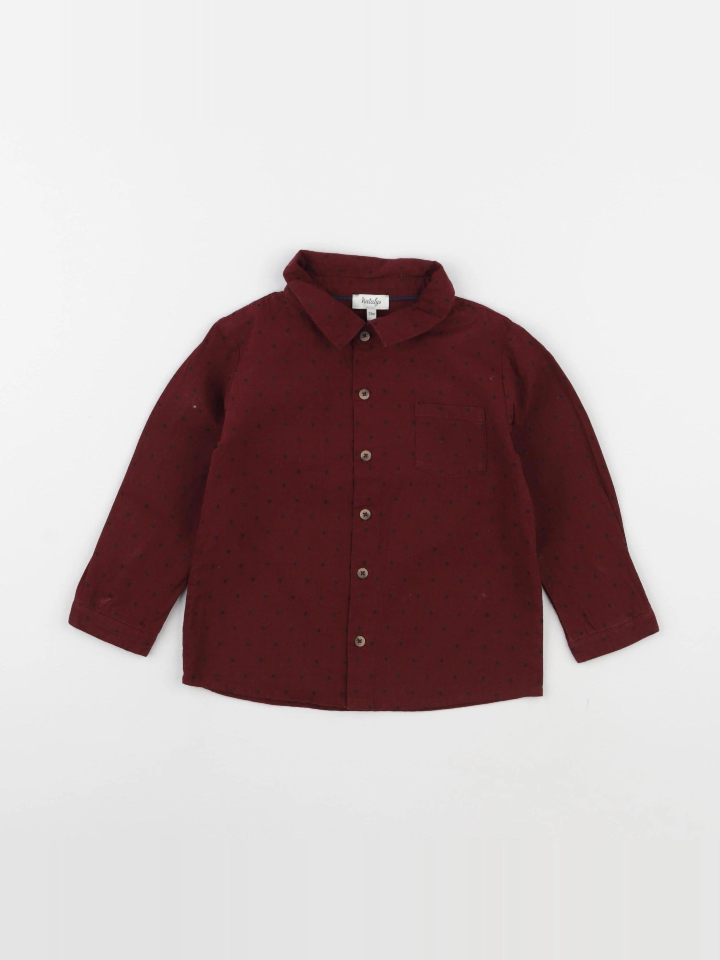 Natalys - chemise rouge - 24 mois