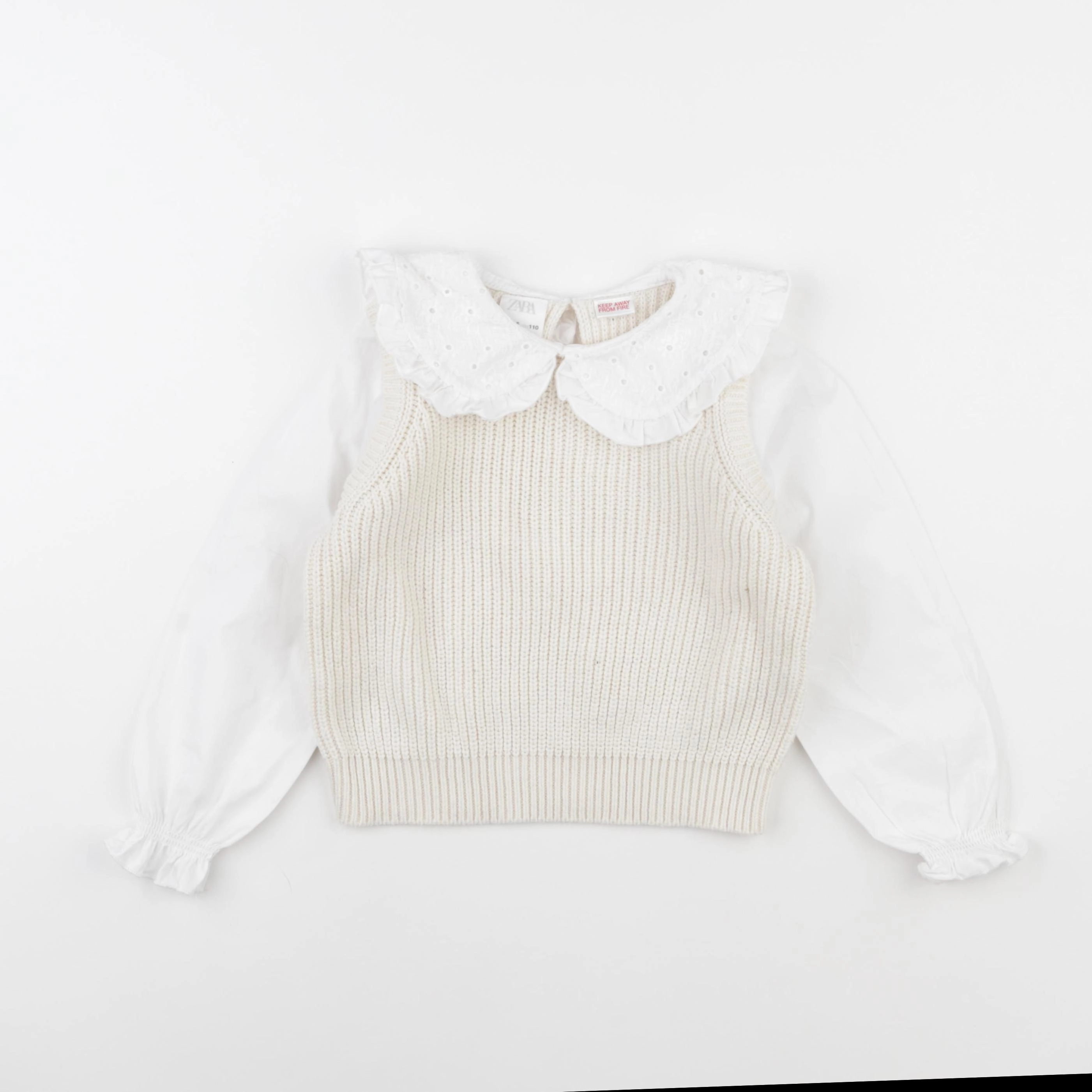 Zara - blouse blanc - 4/5 ans