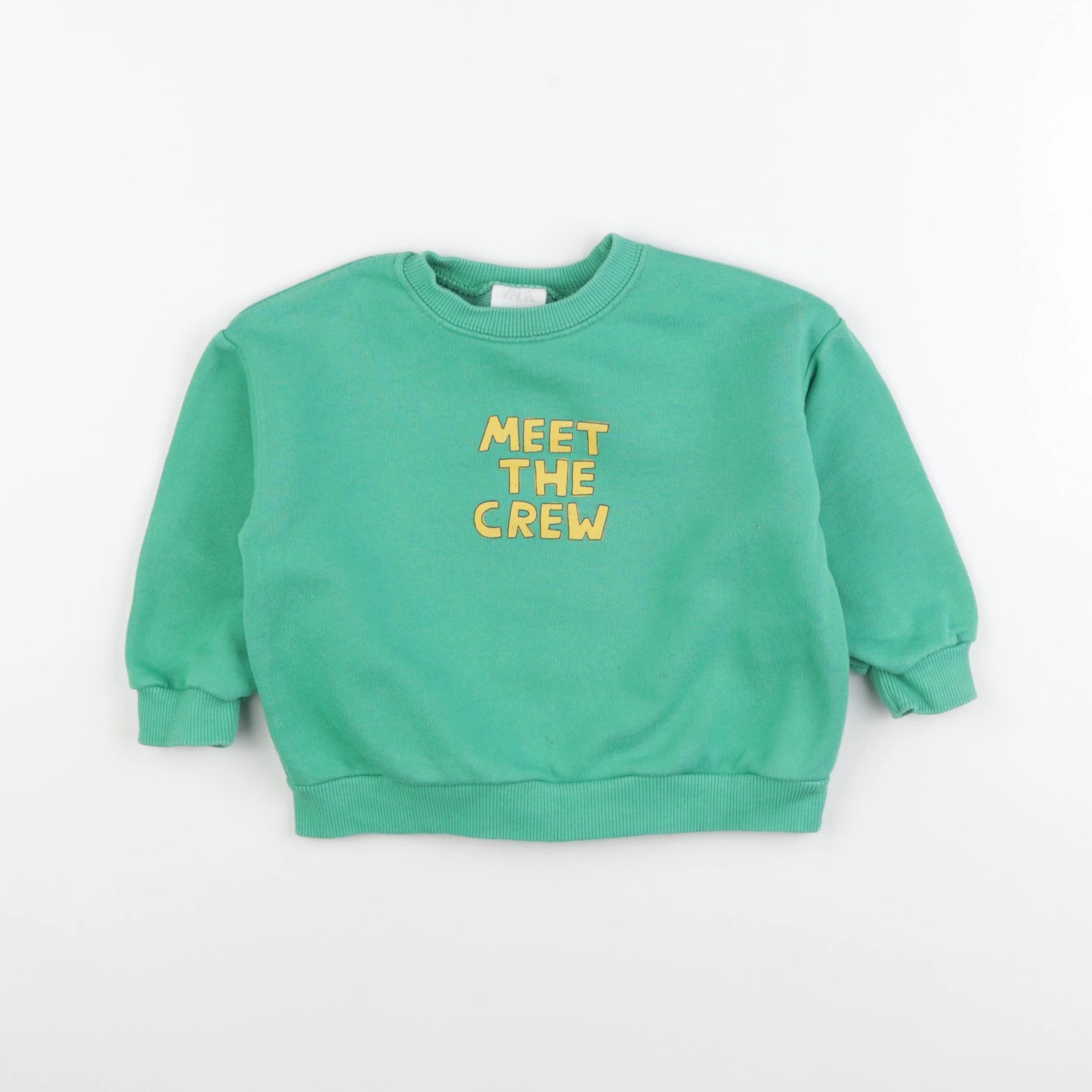 Zara - sweat imprimé au dos vert - 2 ans