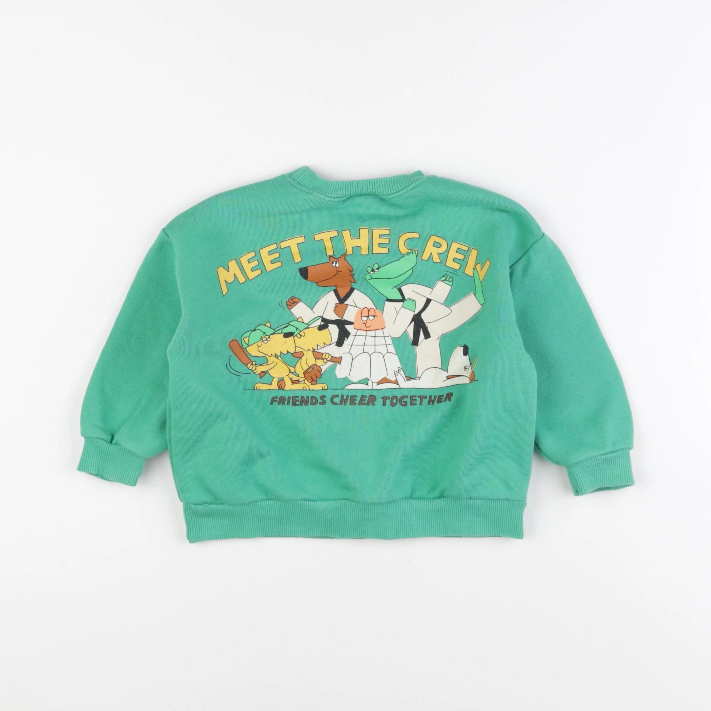 Zara - sweat imprimé au dos vert - 2 ans