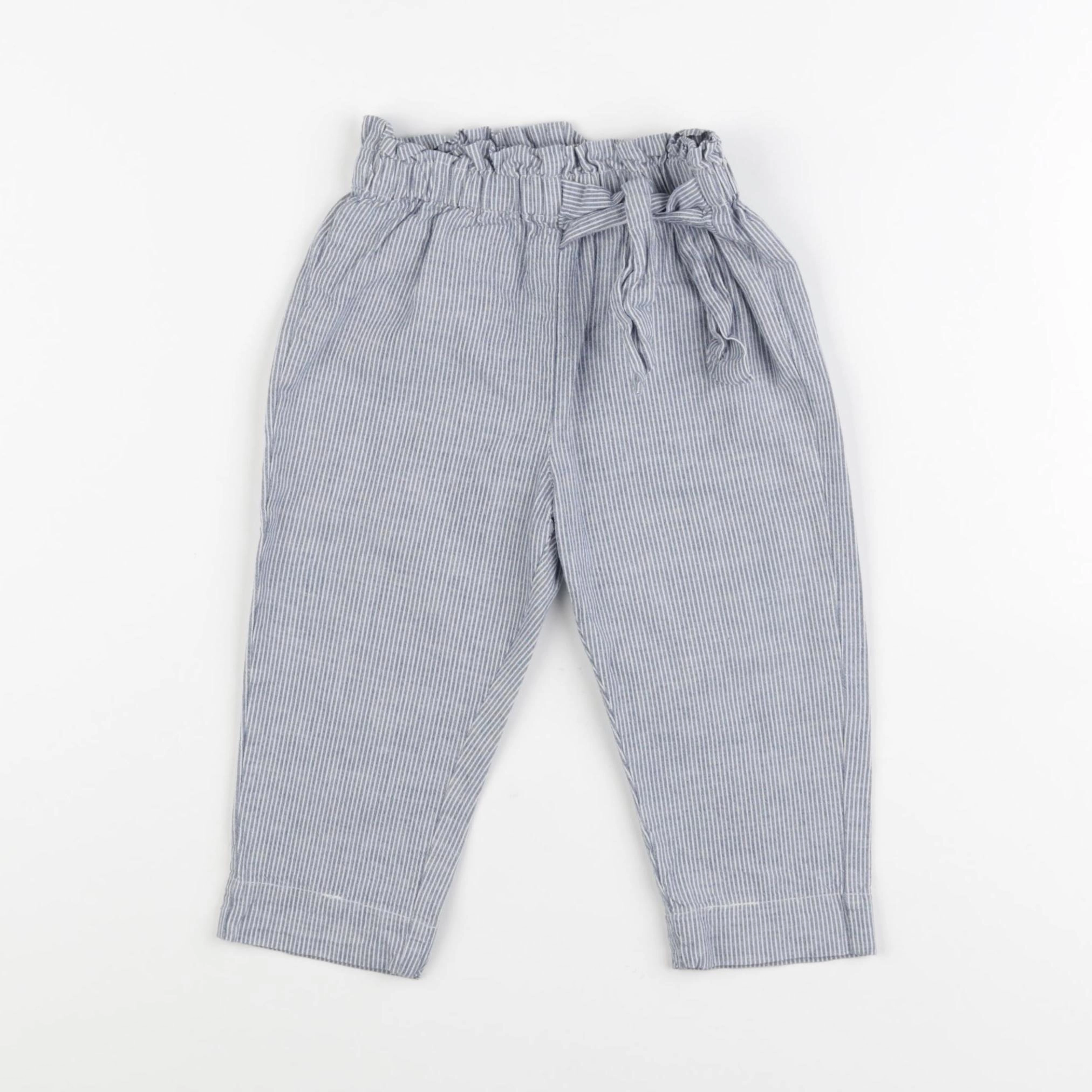 Vertbaudet - pantalon bleu - 18 mois