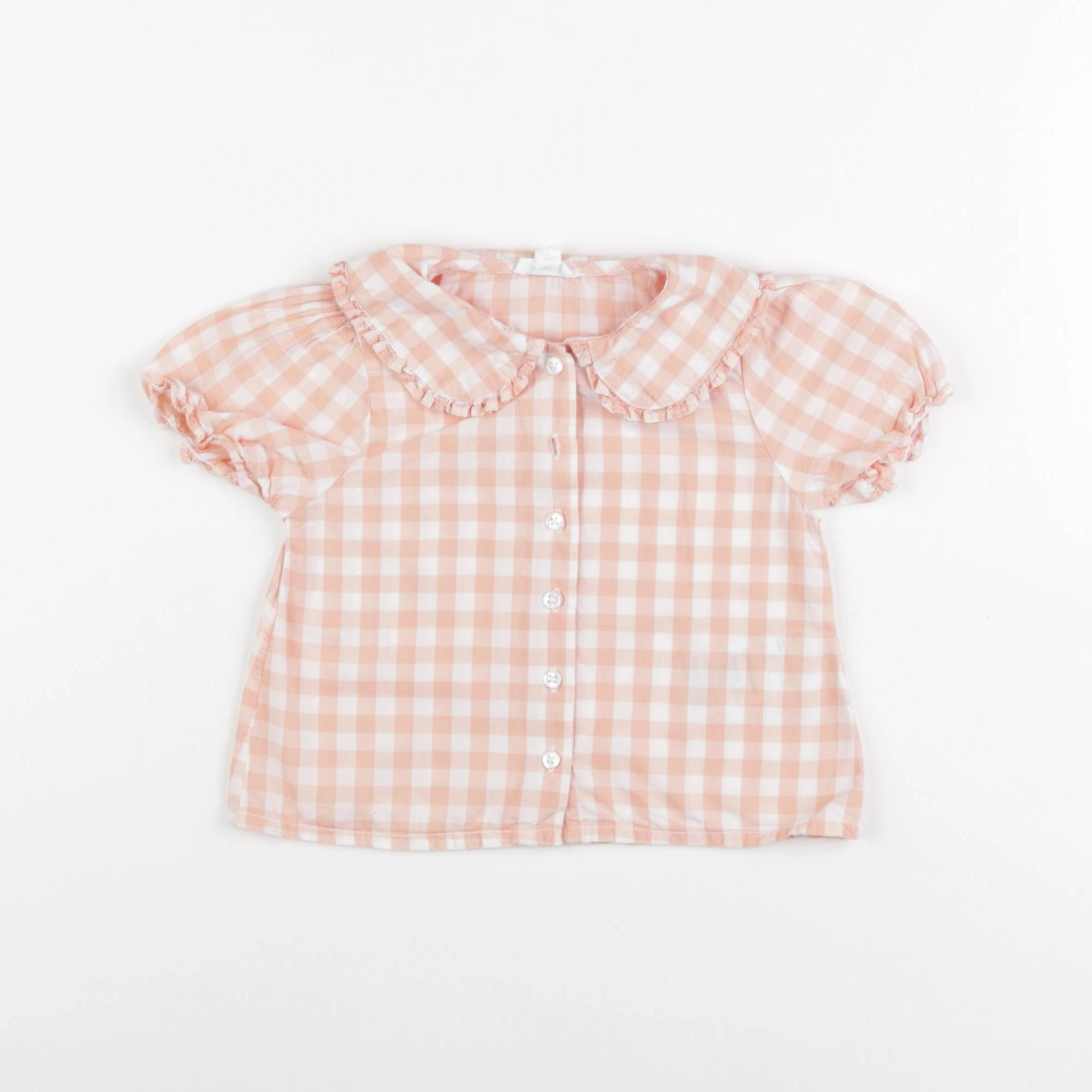 Vertbaudet - blouse rose, blanc - 18 mois