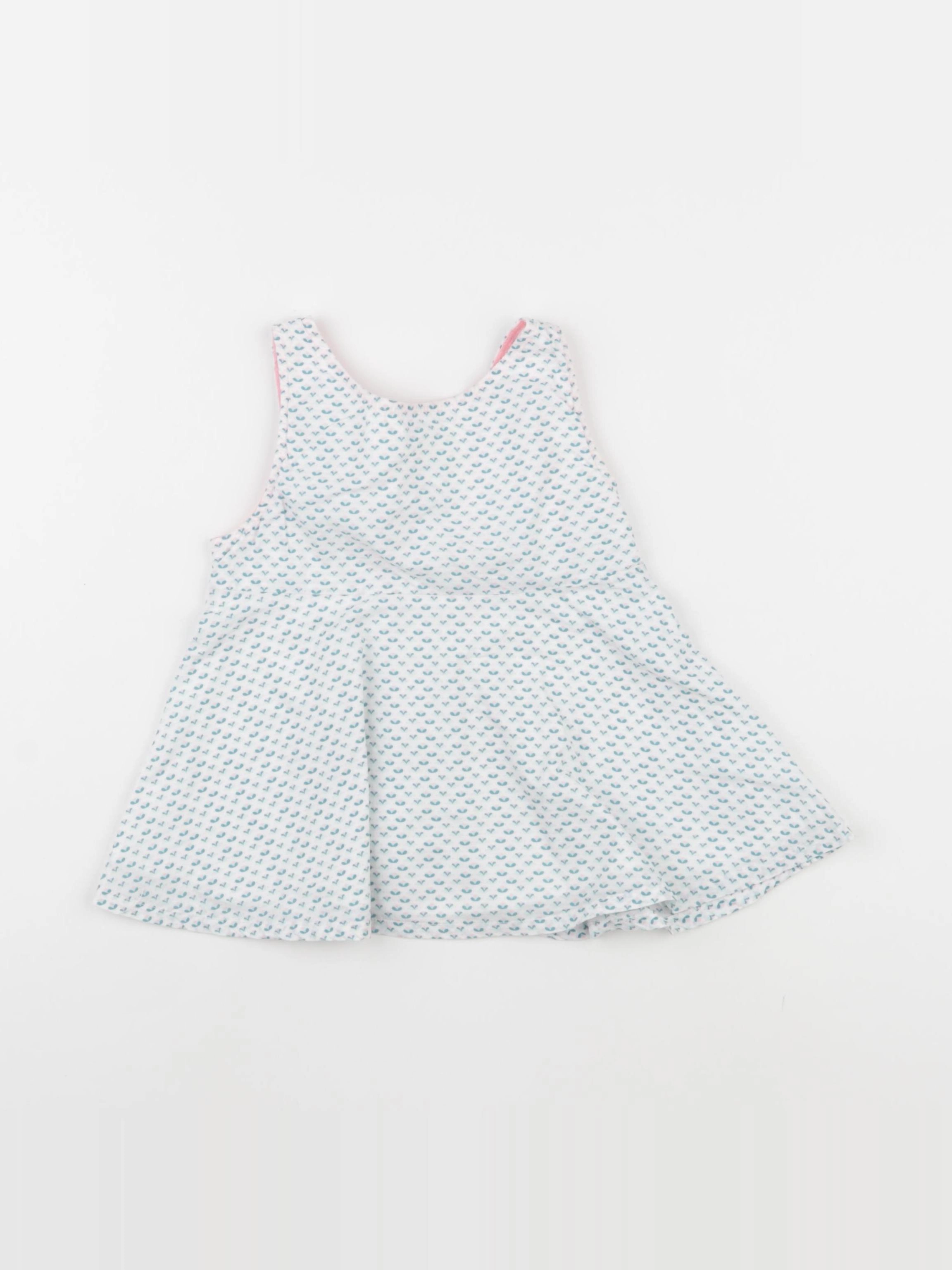 Okaidi - blouse blanc, bleu - 5 ans