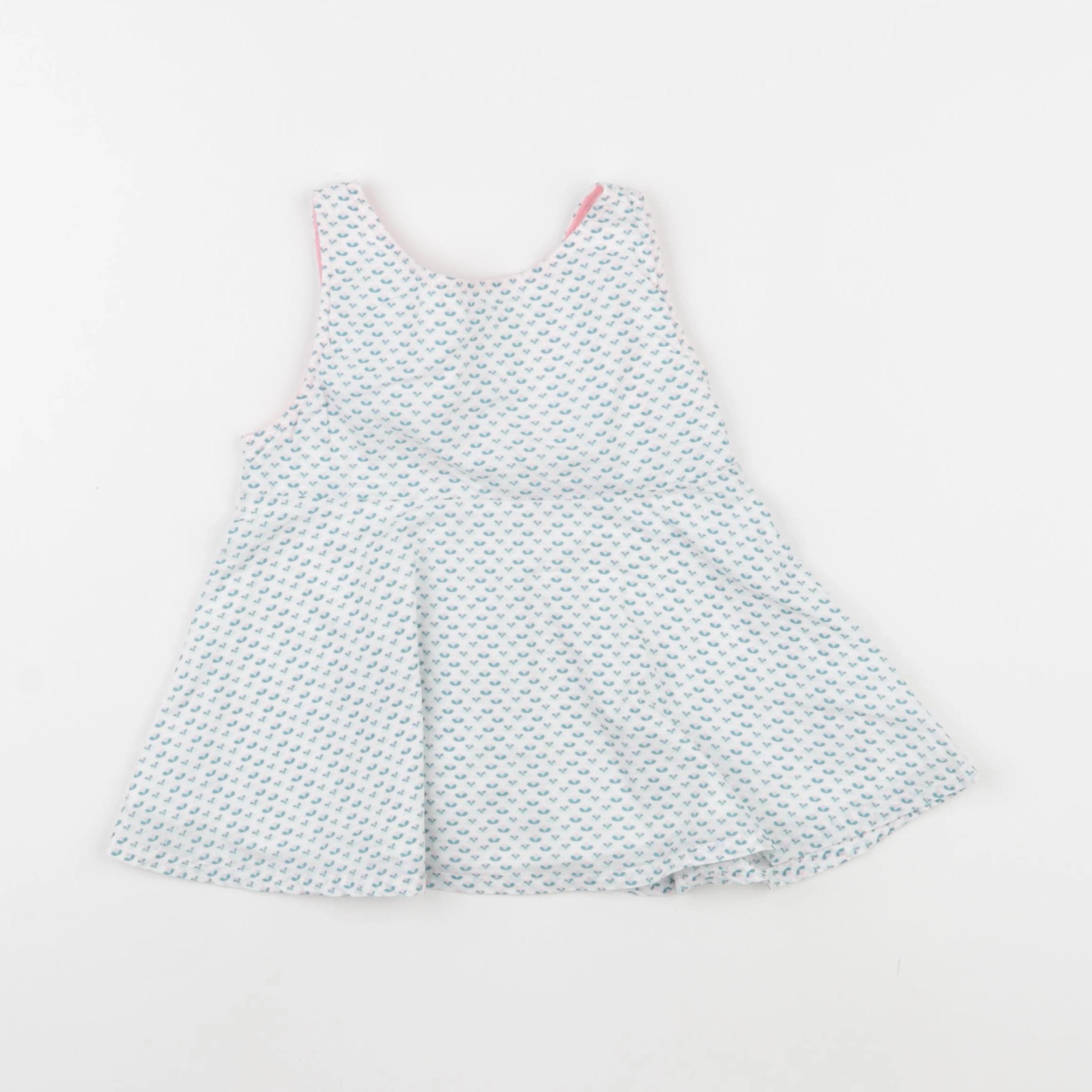 Okaidi - blouse blanc, bleu - 5 ans
