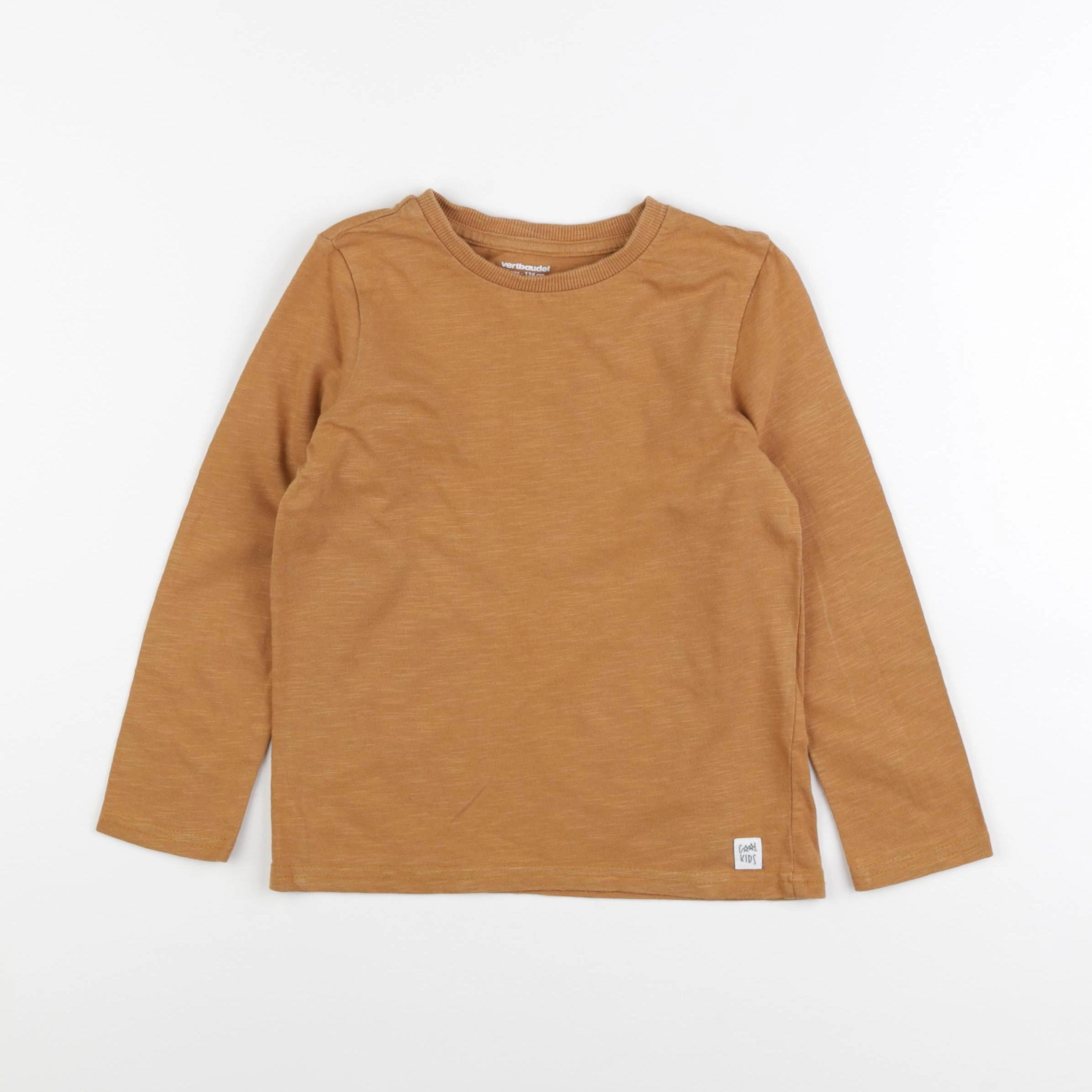 Vertbaudet - tee-shirt marron - 6 ans