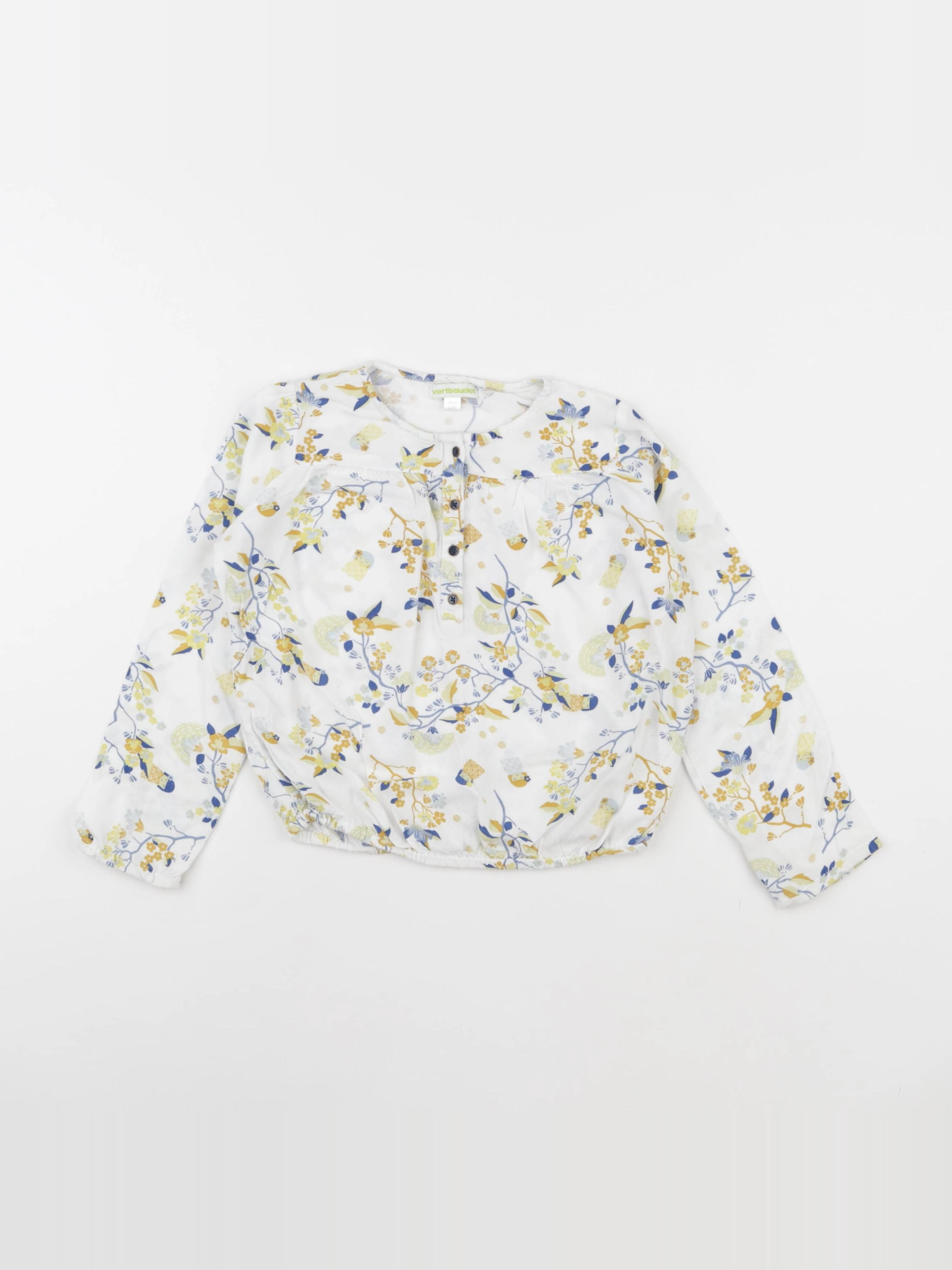Vertbaudet - blouse blanc, bleu - 6 ans