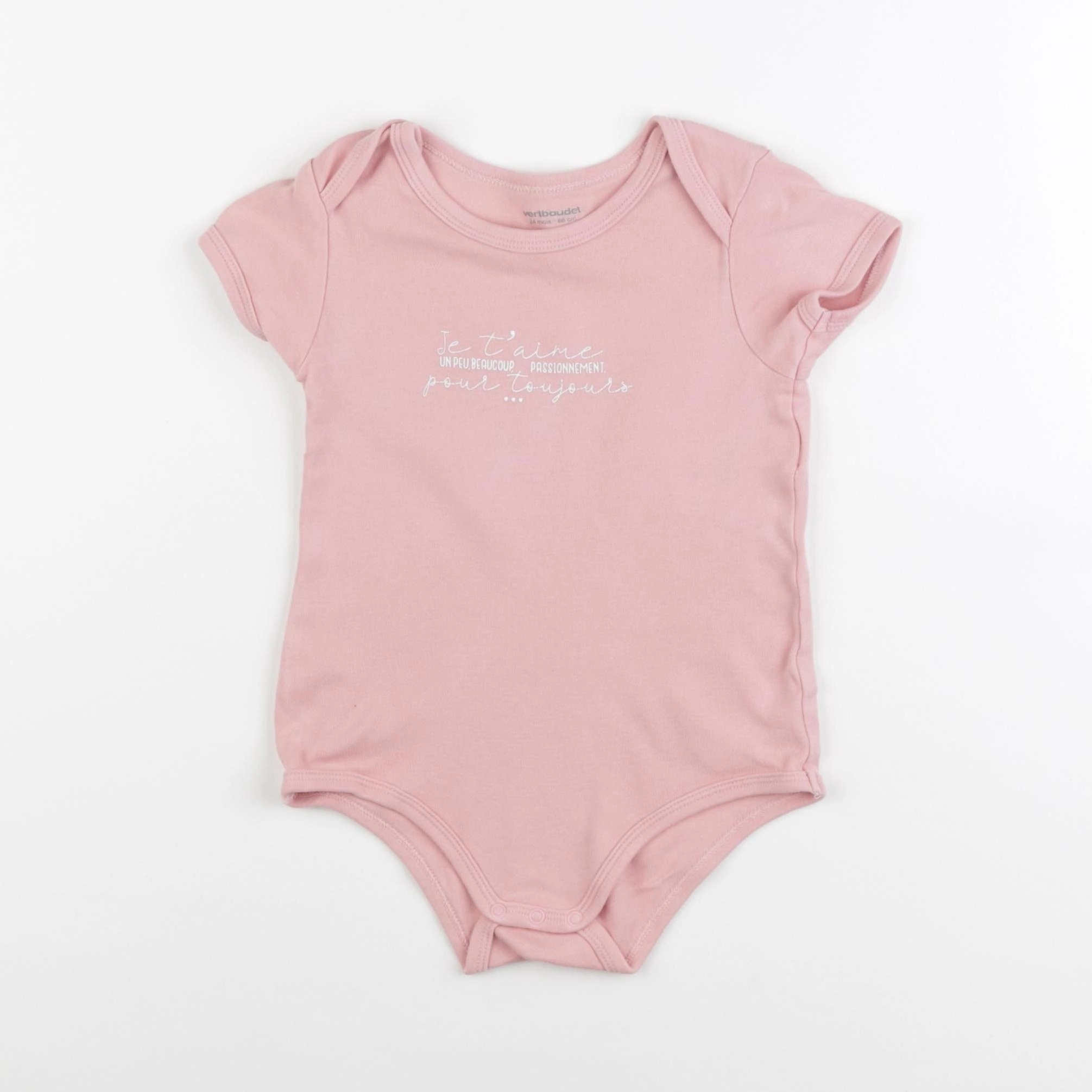 Vertbaudet - body rose - 24 mois