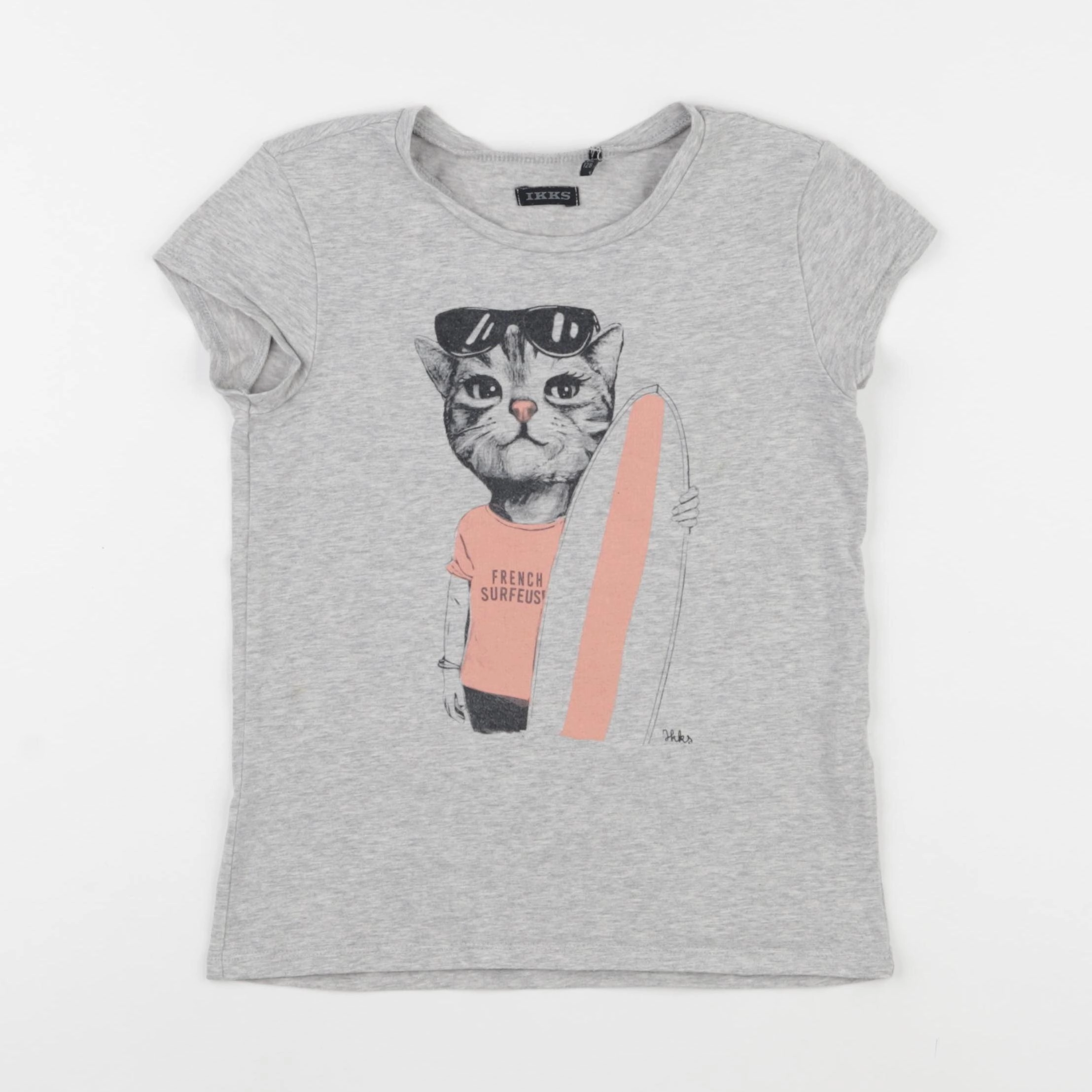 IKKS - tee-shirt gris - 8 ans