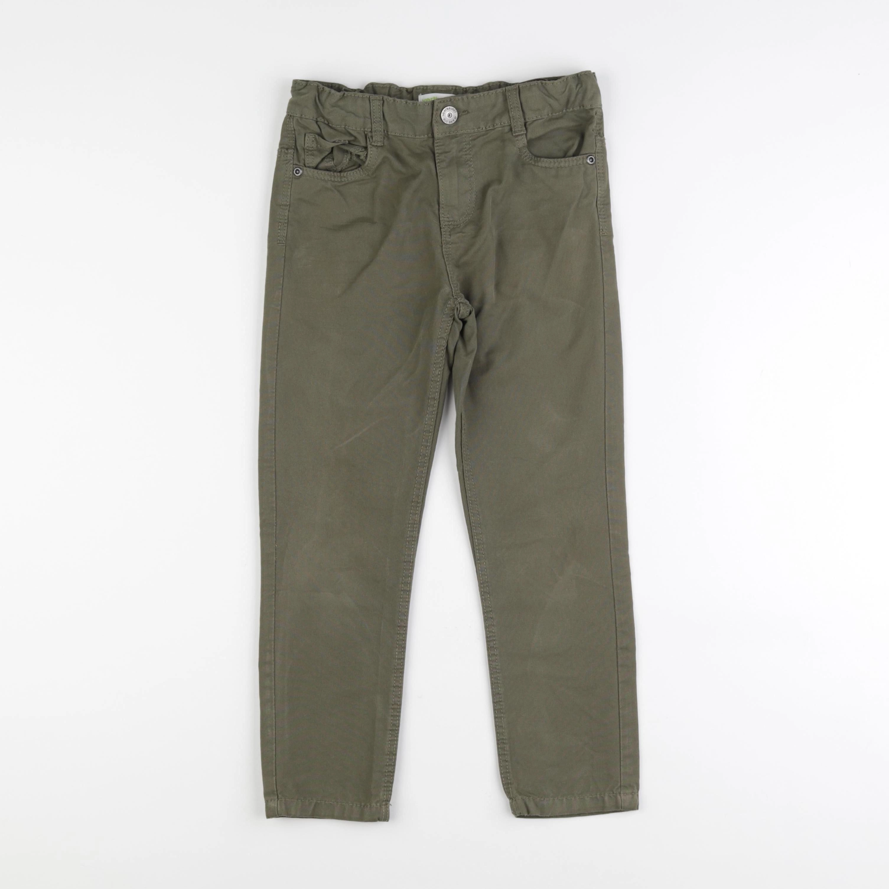 Vertbaudet - pantalon vert - 7 ans