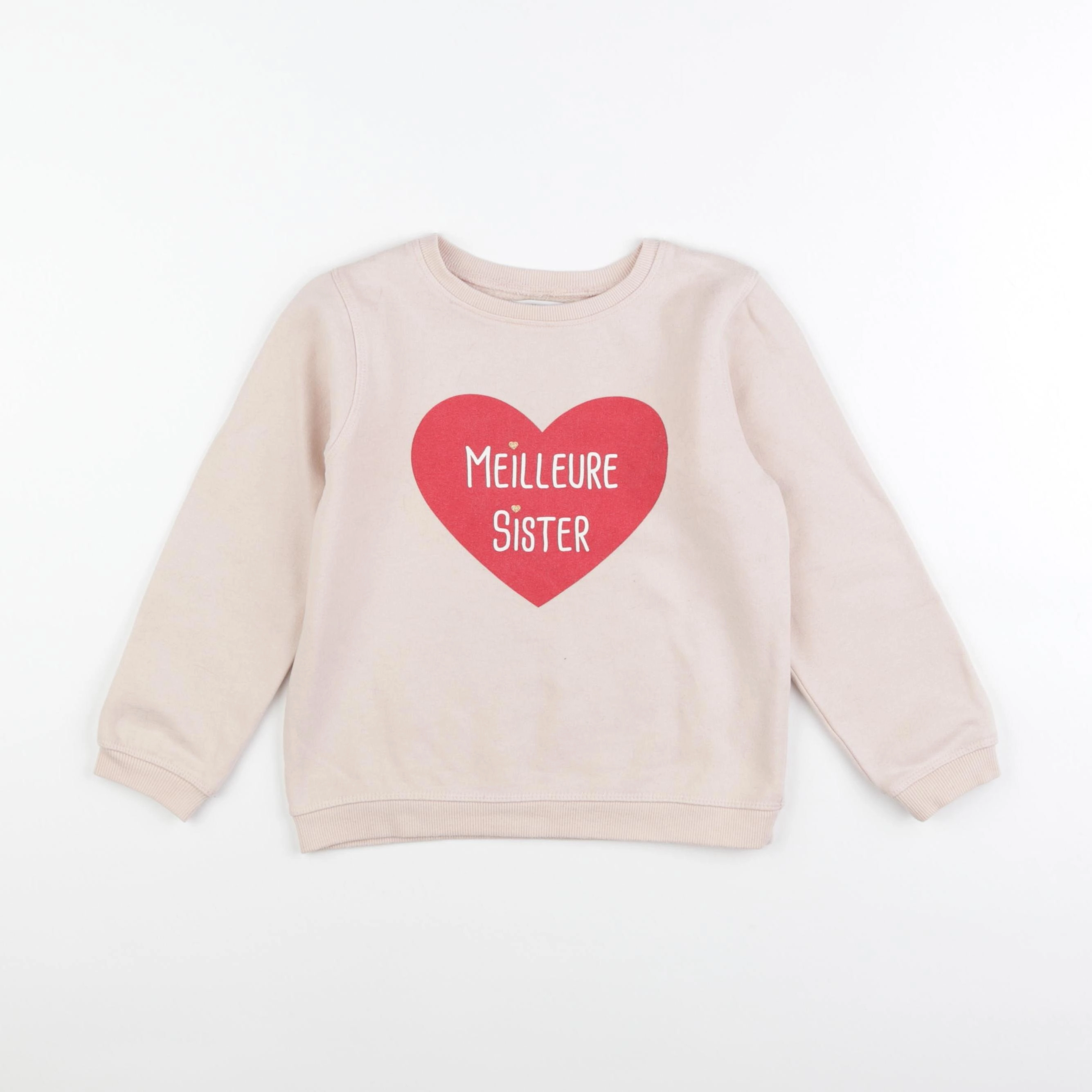 Vertbaudet - sweat rose - 6 ans