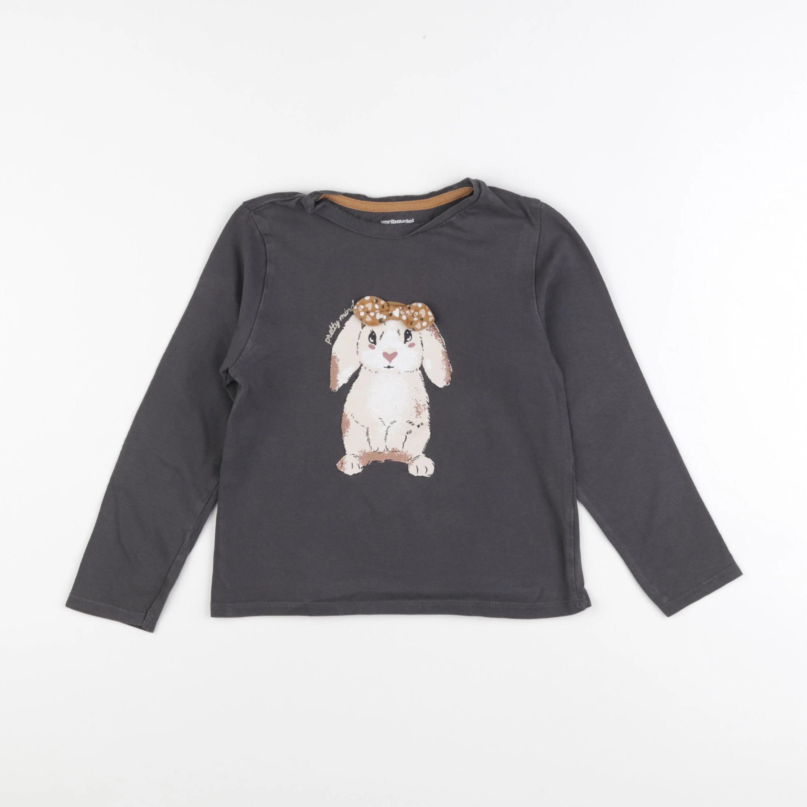 Vertbaudet - tee-shirt marron - 6 ans
