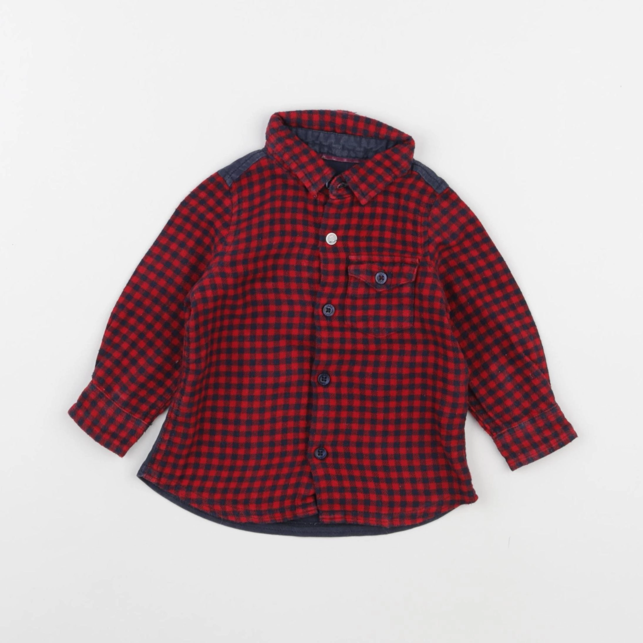IKKS - chemise noir, rouge - 6 mois