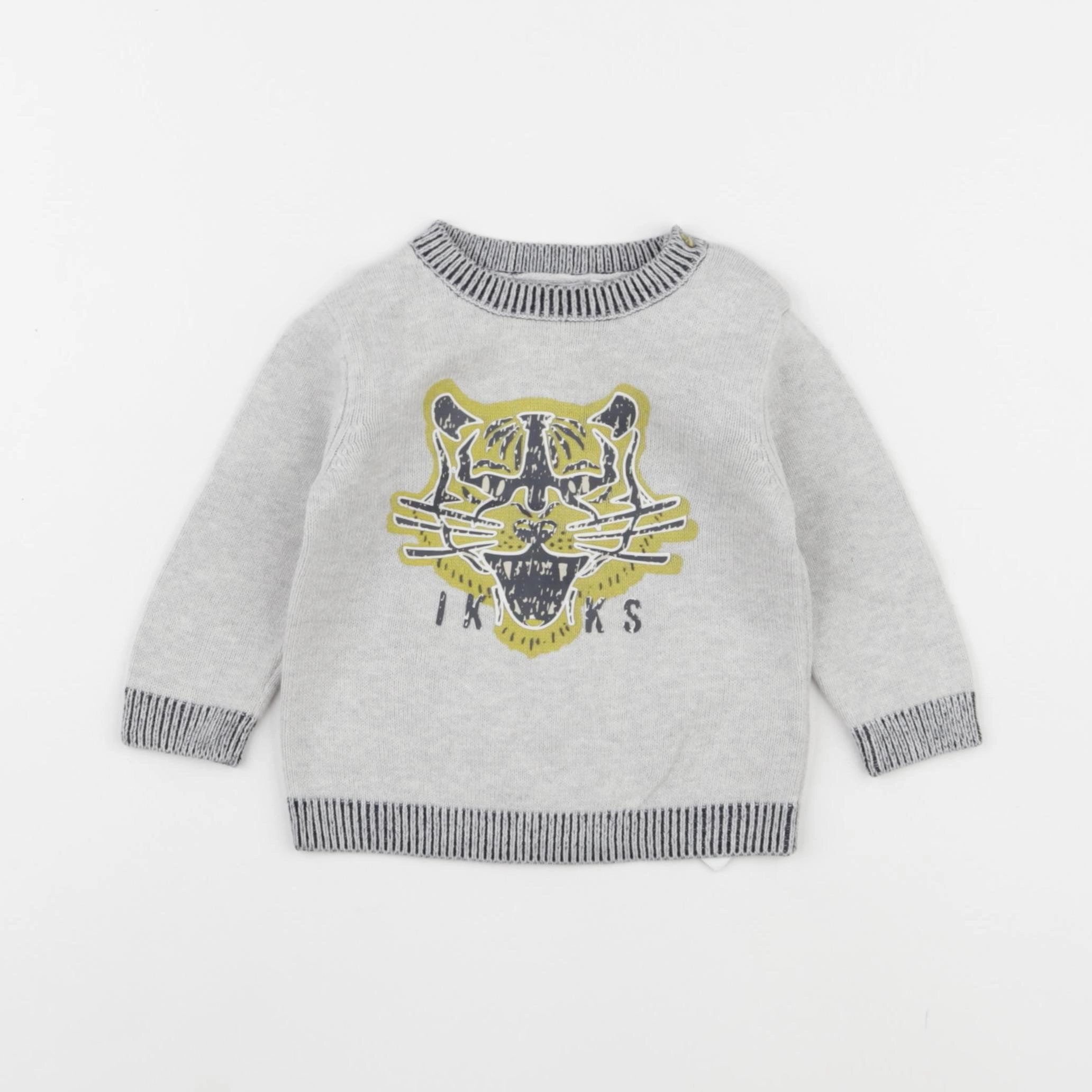 IKKS - pull gris - 6 mois