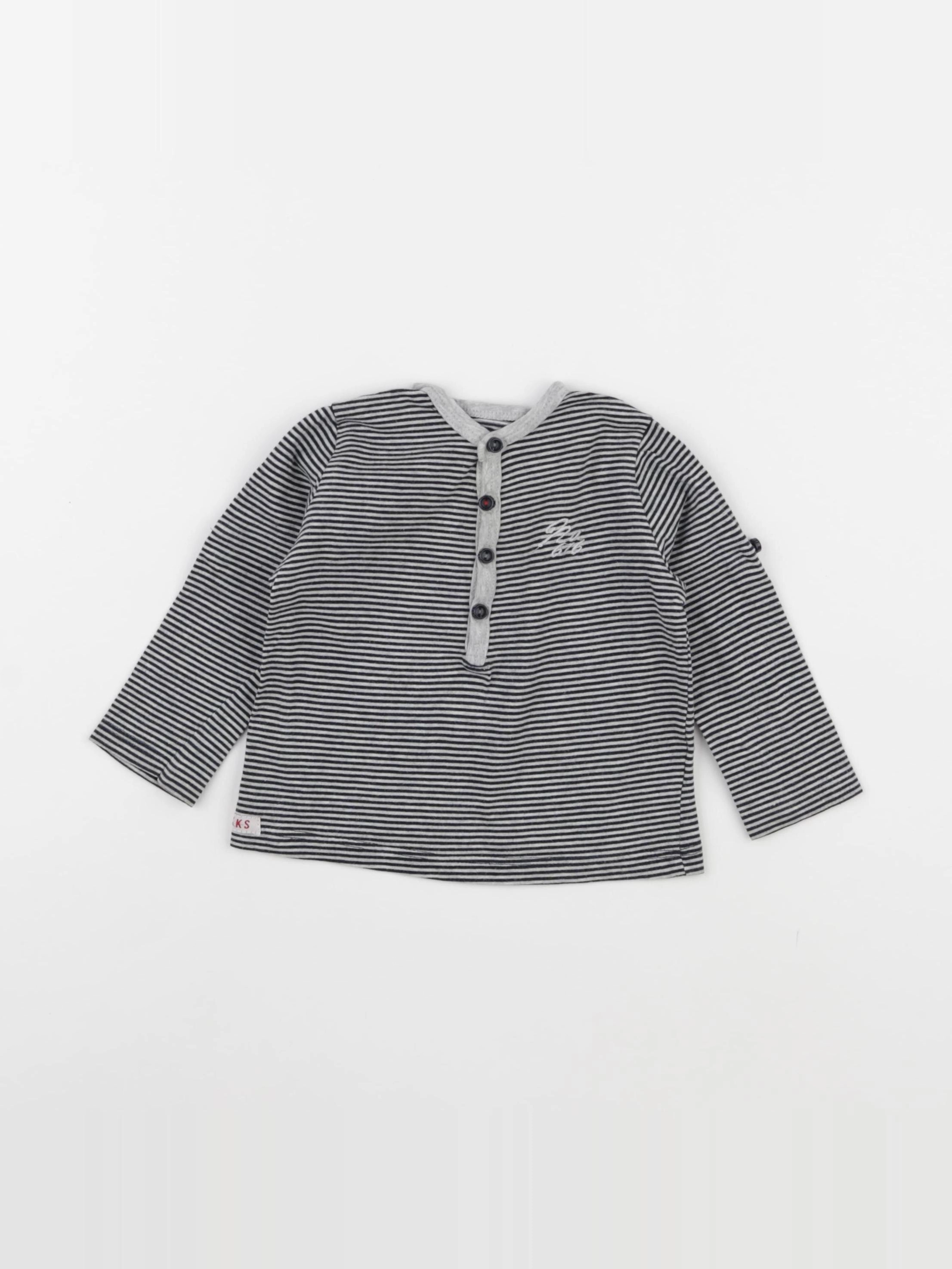 IKKS - tee-shirt gris - 6 mois