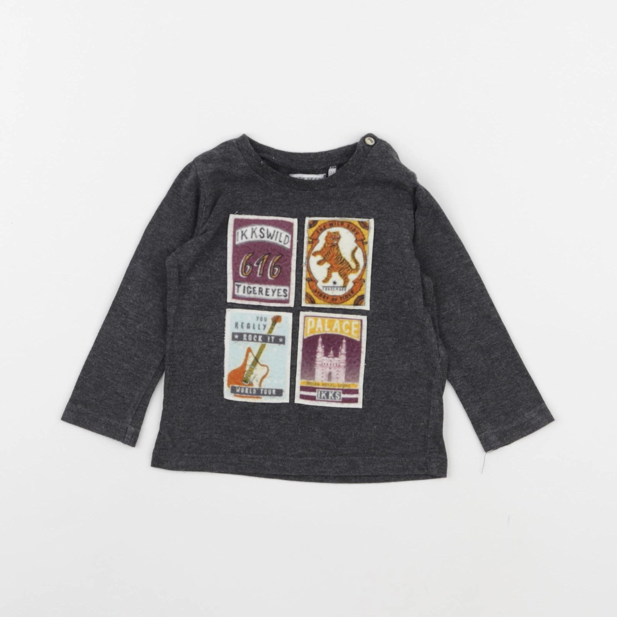 IKKS - tee-shirt gris - 6 mois