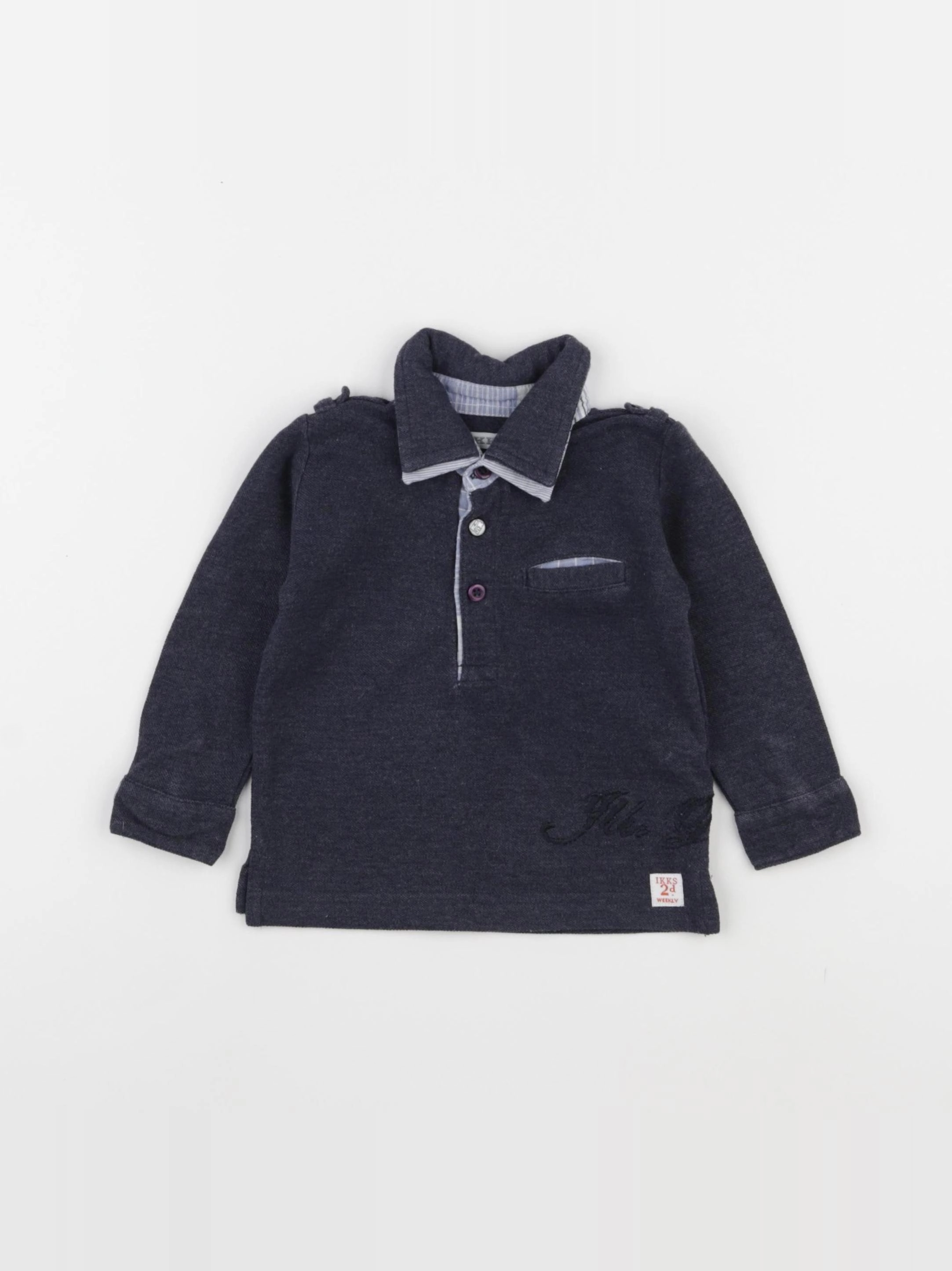 IKKS - polo bleu - 6 mois