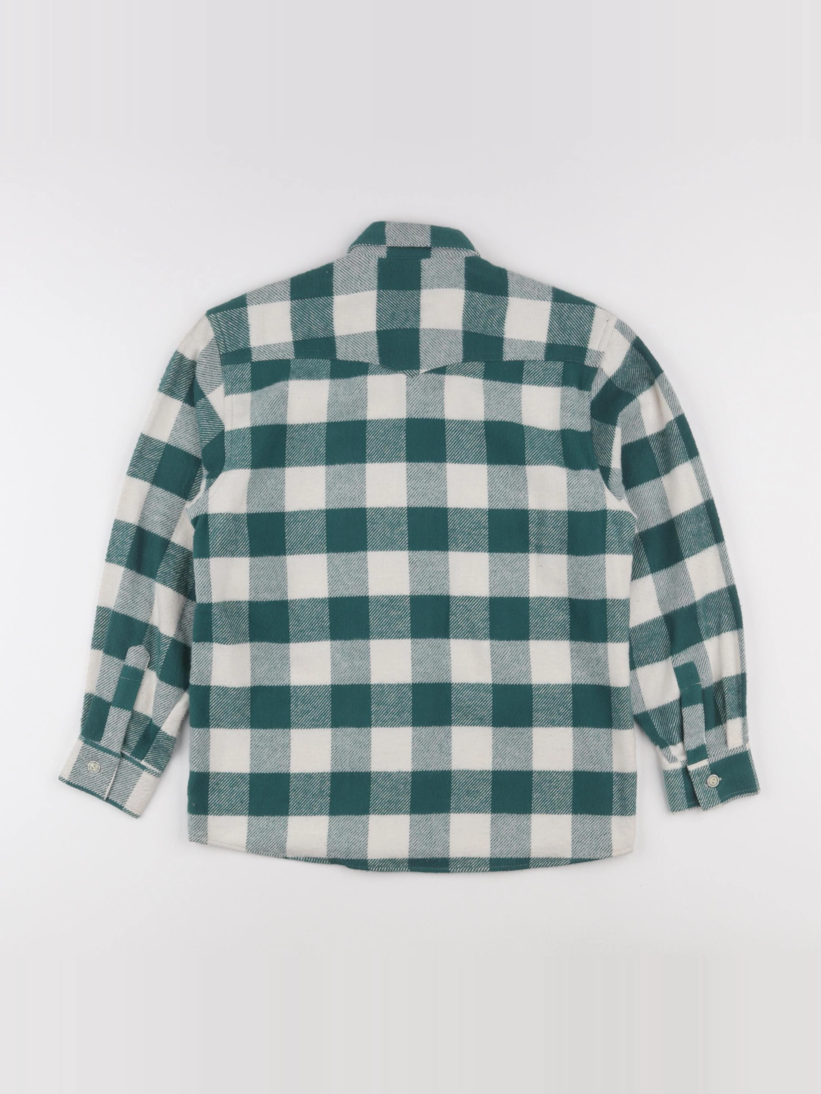 Vintage - chemise vert, blanc - 10 ans
