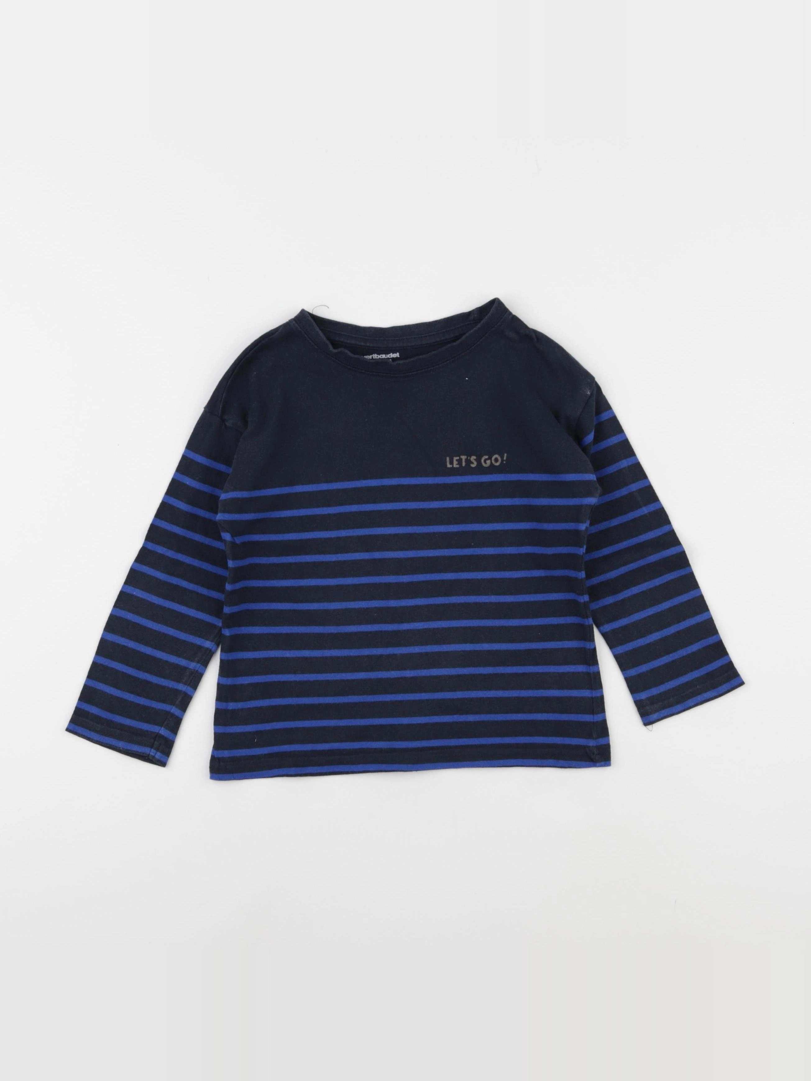 Vertbaudet - tee-shirt bleu - 4 ans