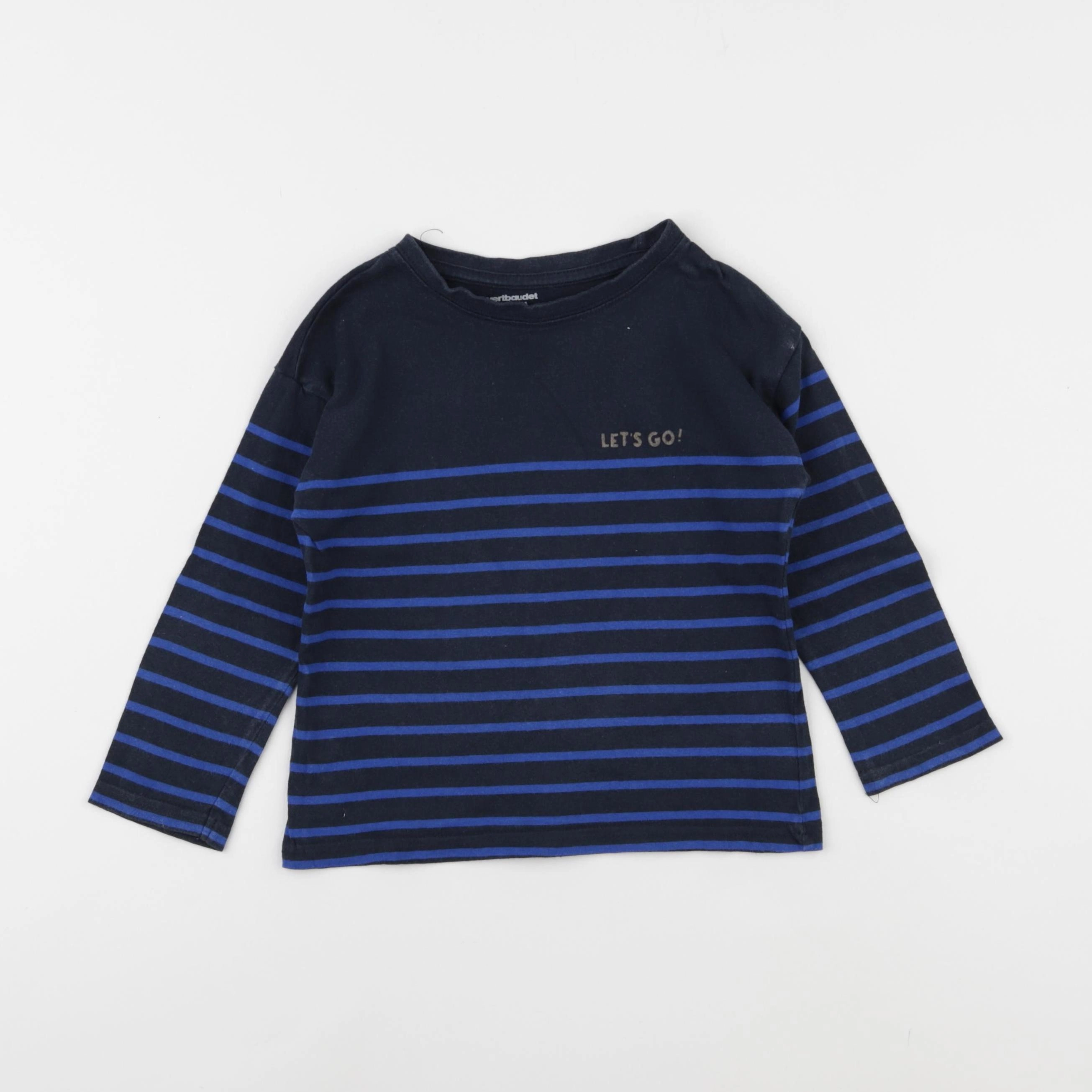 Vertbaudet - tee-shirt bleu - 4 ans