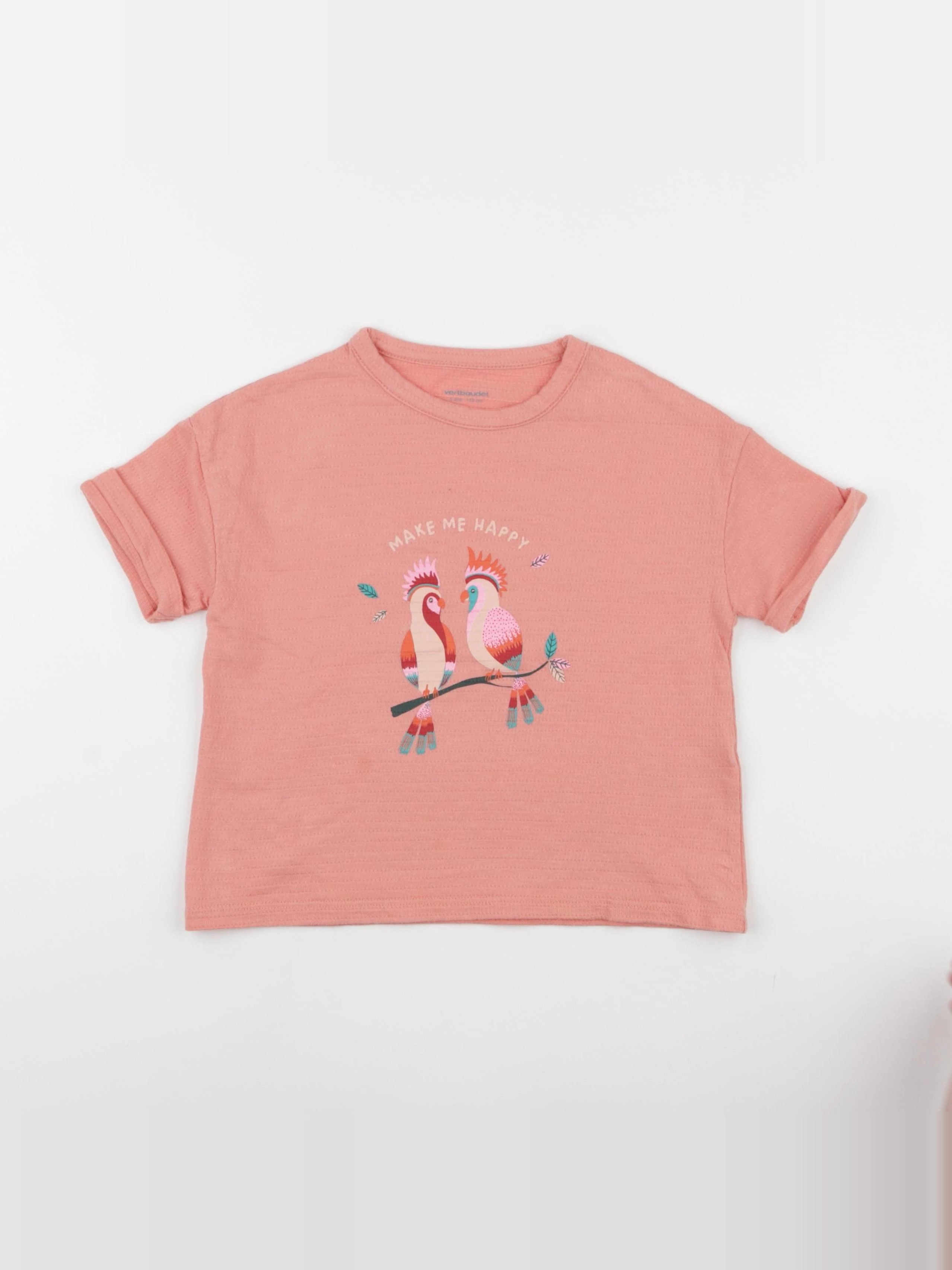 Vertbaudet - tee-shirt rose - 5 ans