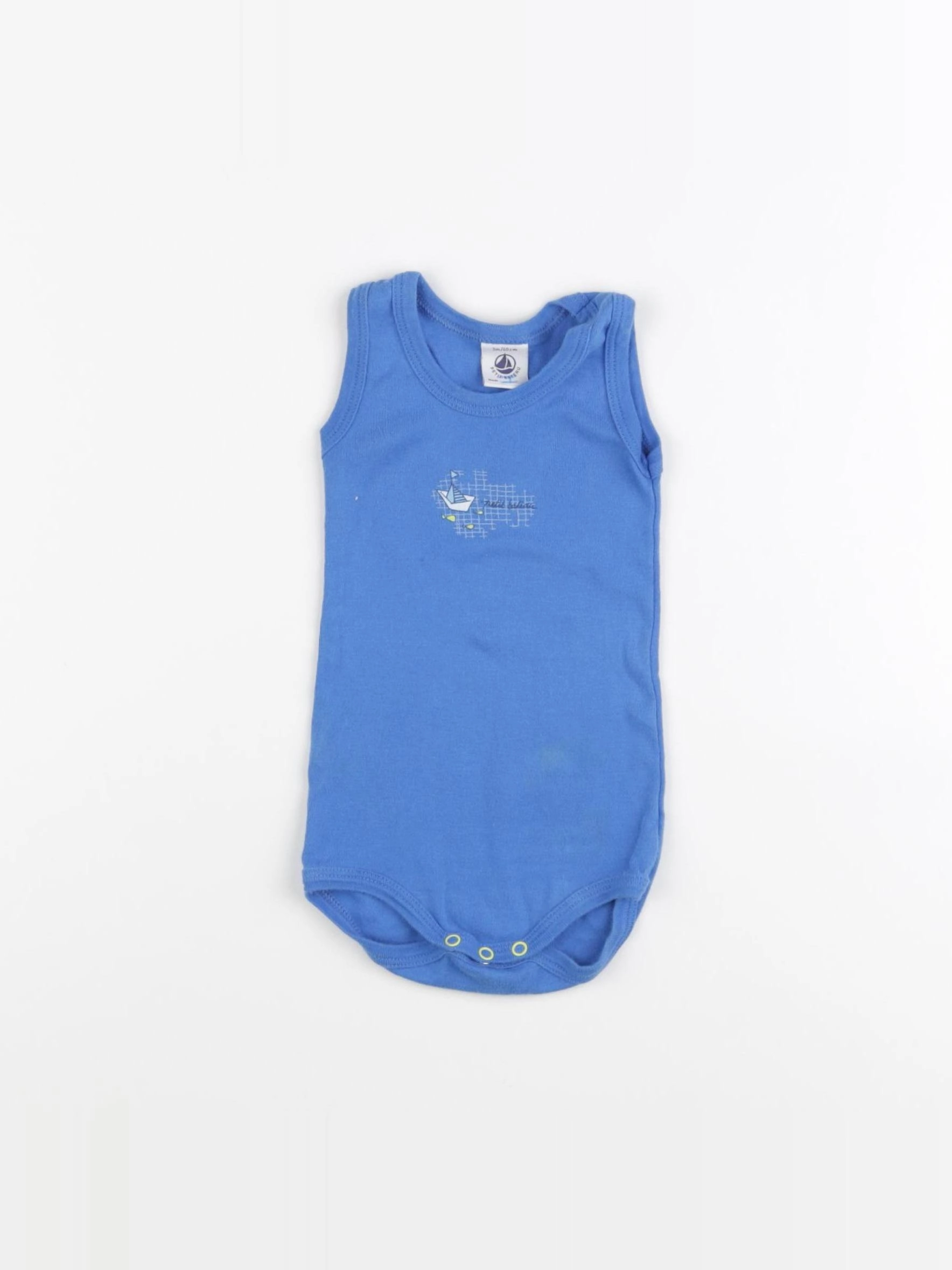 Petit Bateau - body bleu - 3 mois