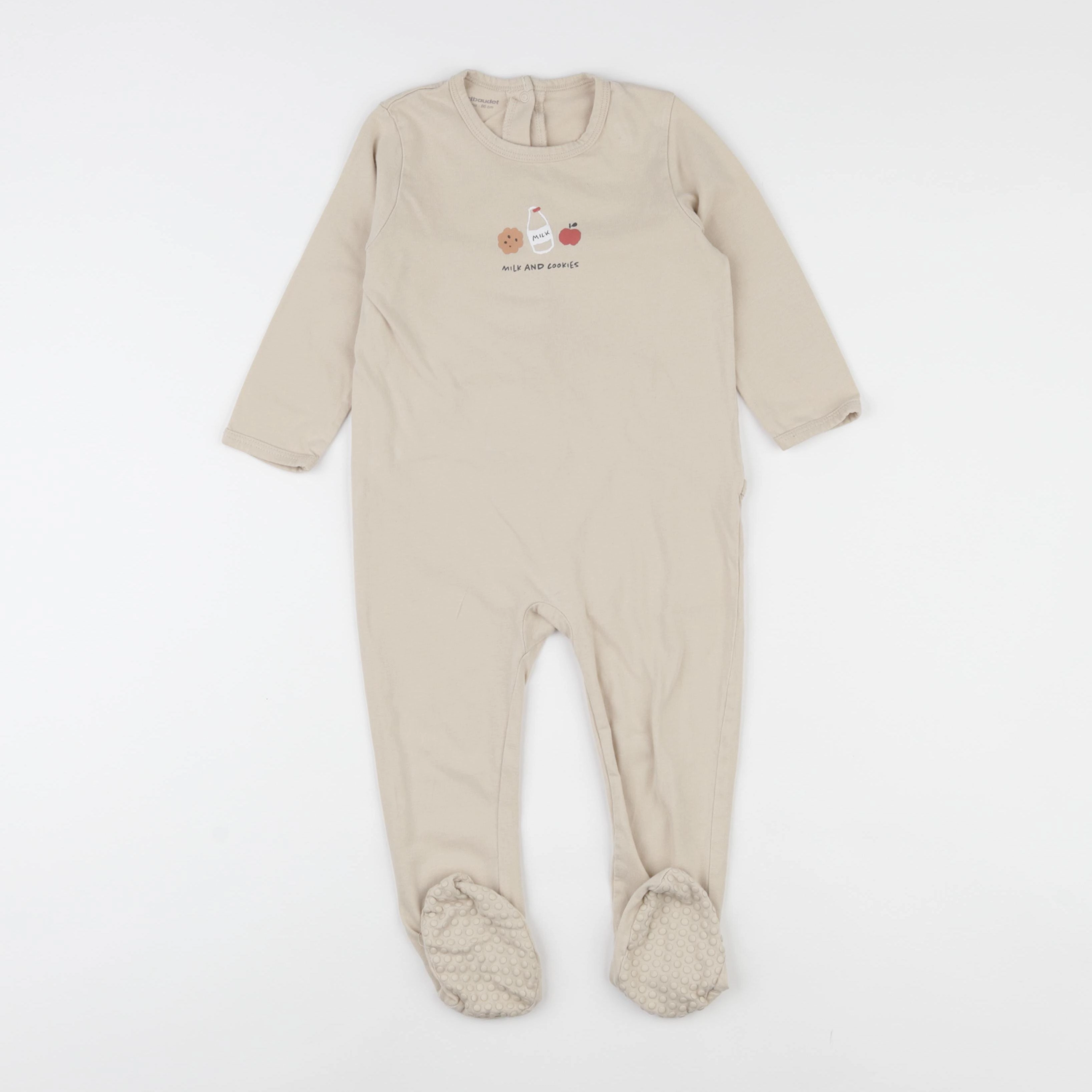 Vertbaudet - pyjama coton beige - 24 mois