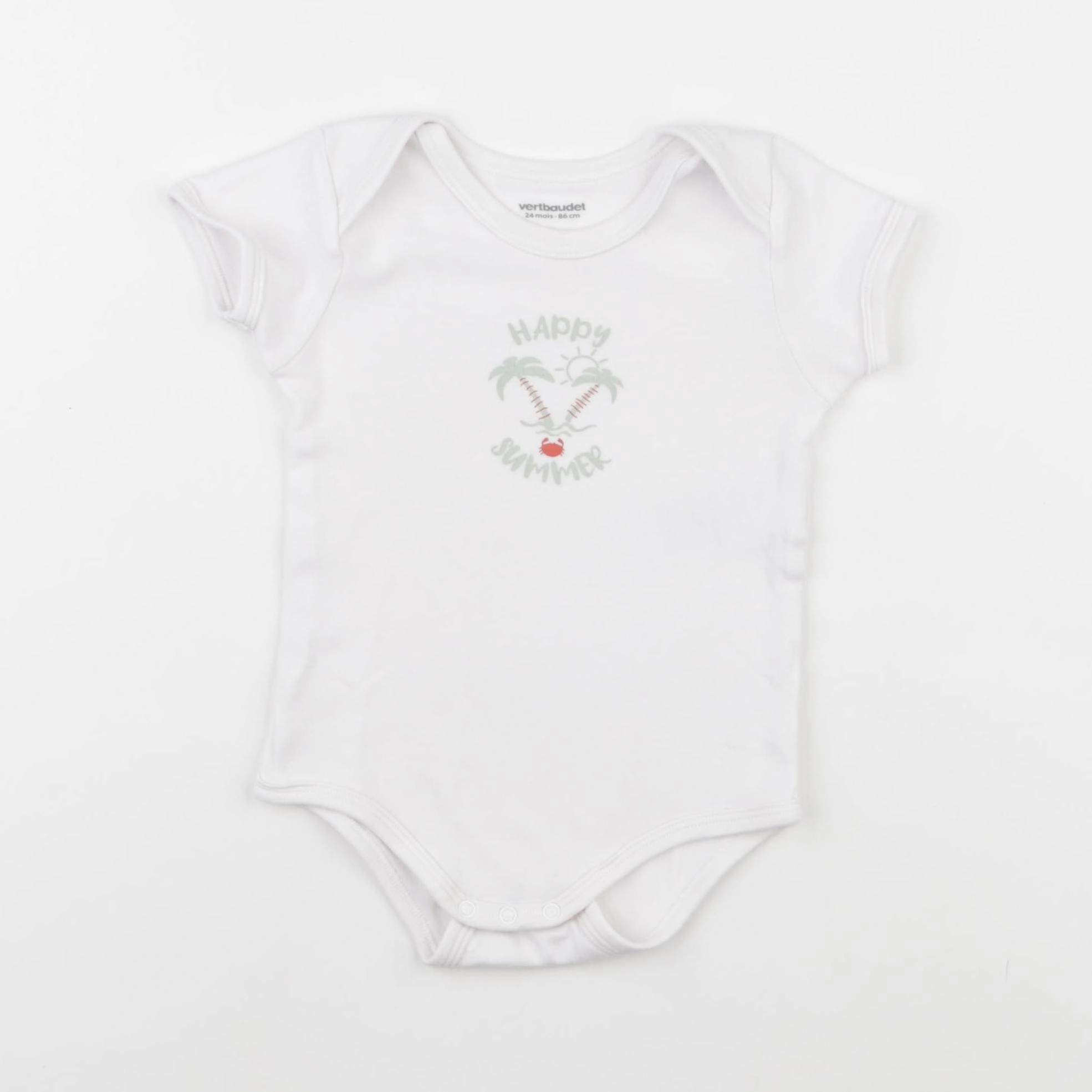 Vertbaudet - body blanc - 24 mois