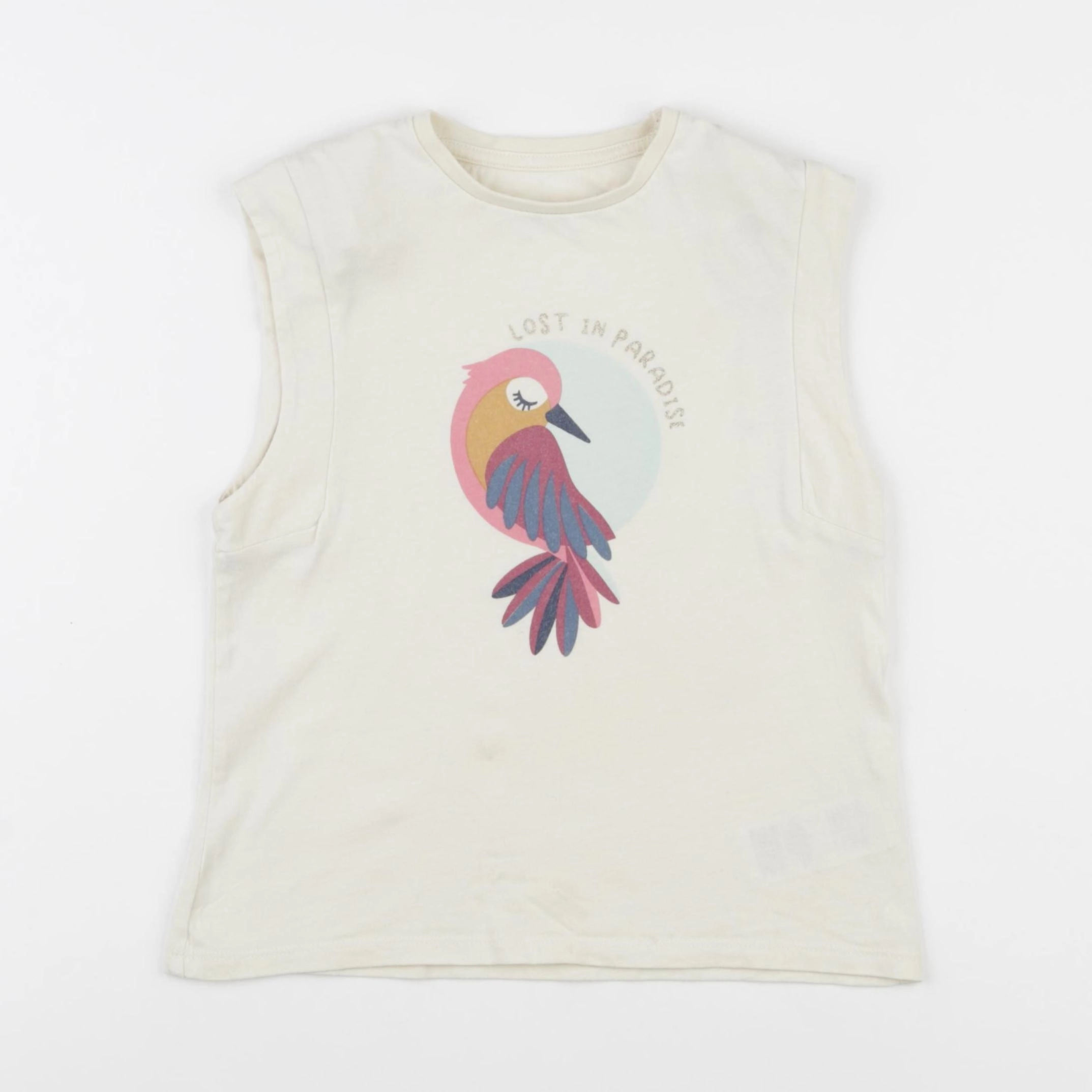 Vertbaudet - tee-shirt beige - 5 ans