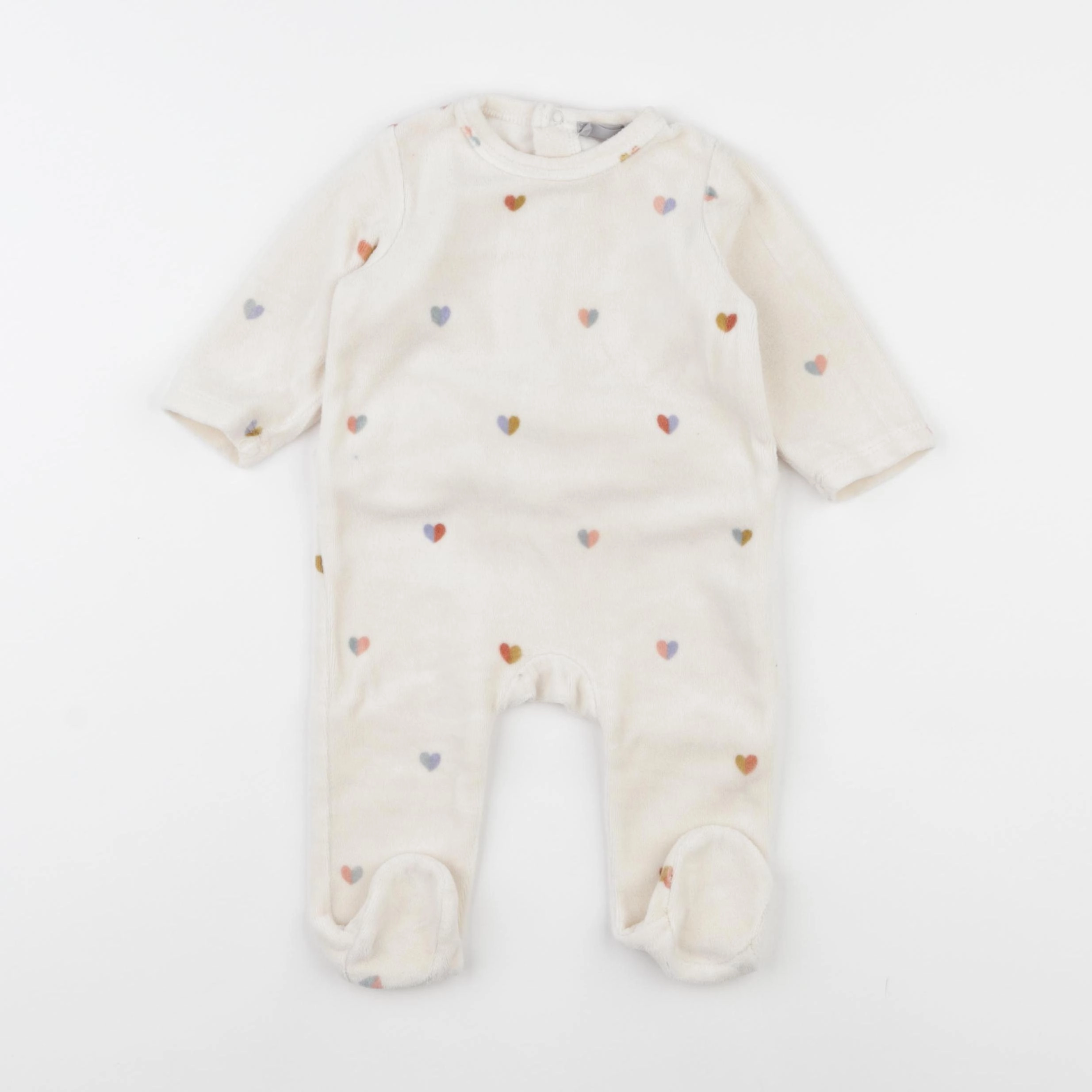 Boutchou - pyjama velours beige - 6 mois