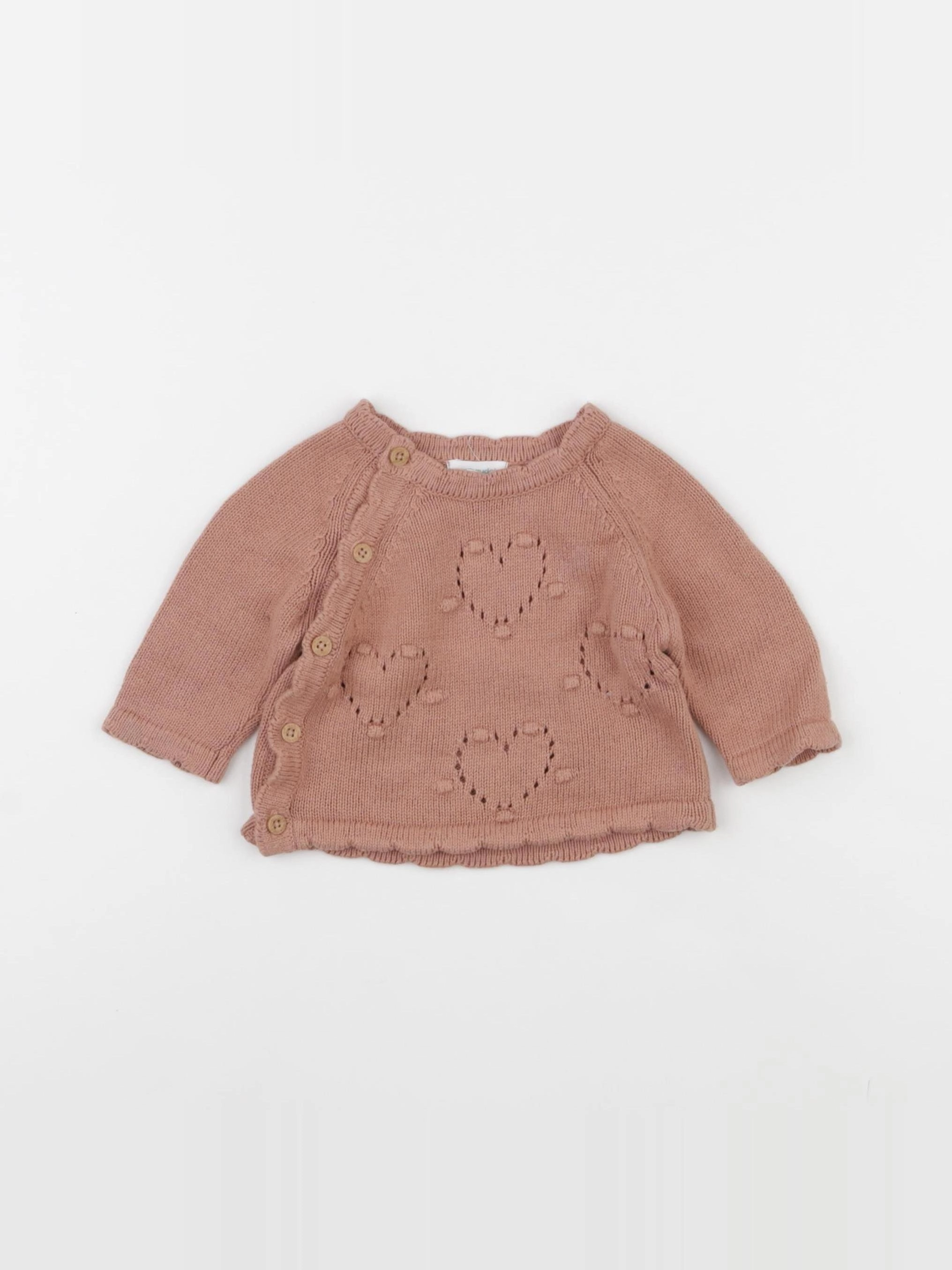 Vertbaudet - pull rose - 1 mois