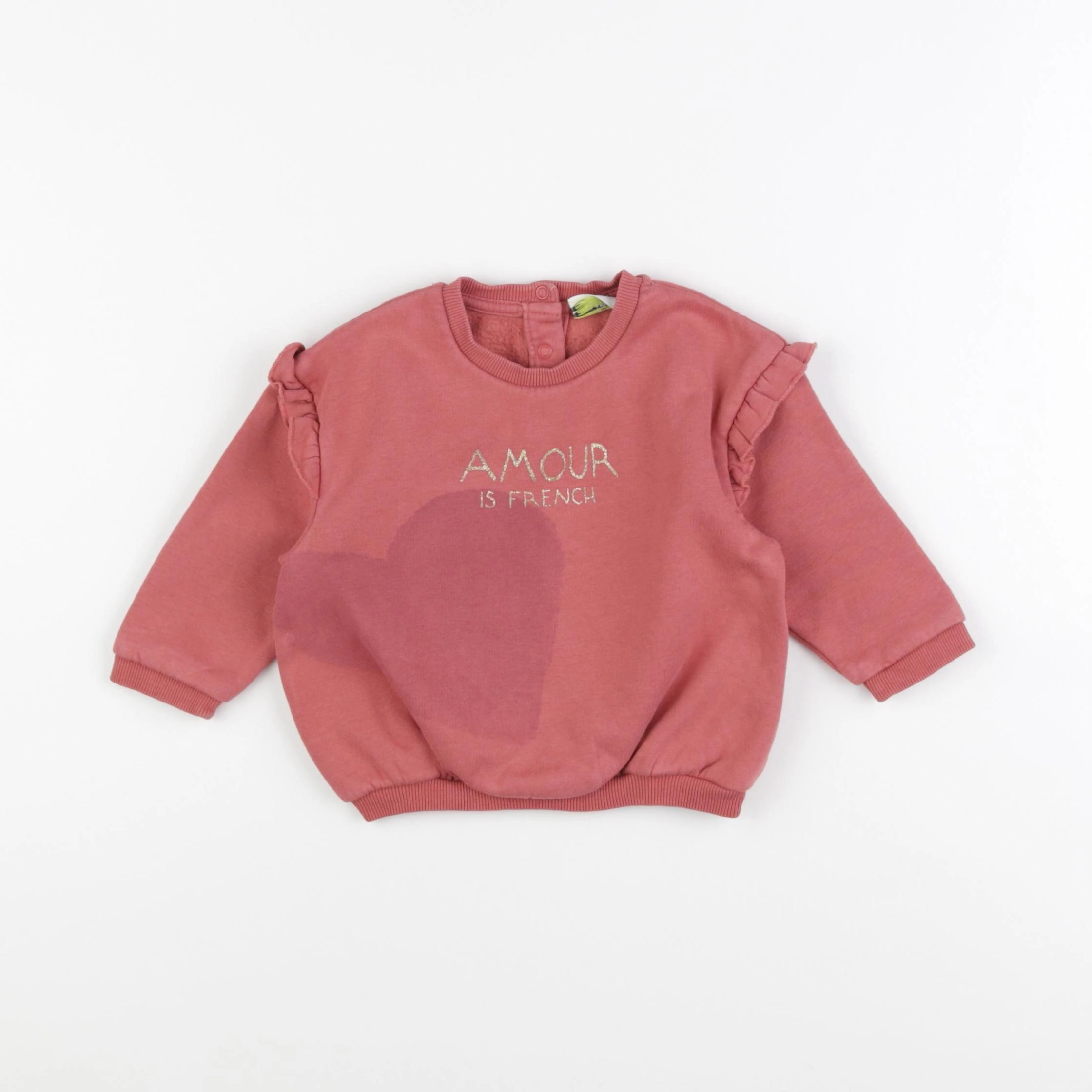 Tape à l'oeil - sweat rose - 12 mois