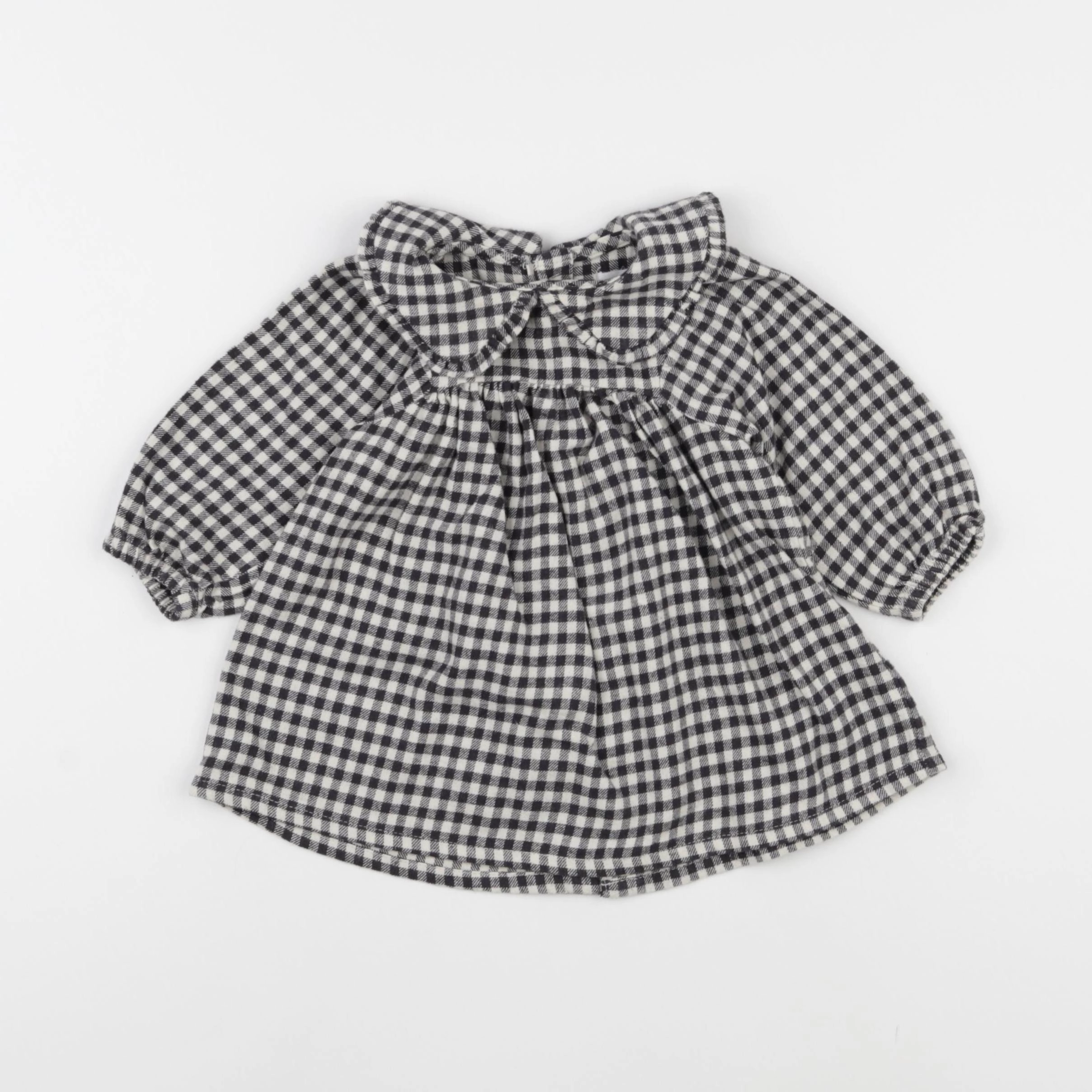 Vertbaudet - robe blanc, noir - 6 mois