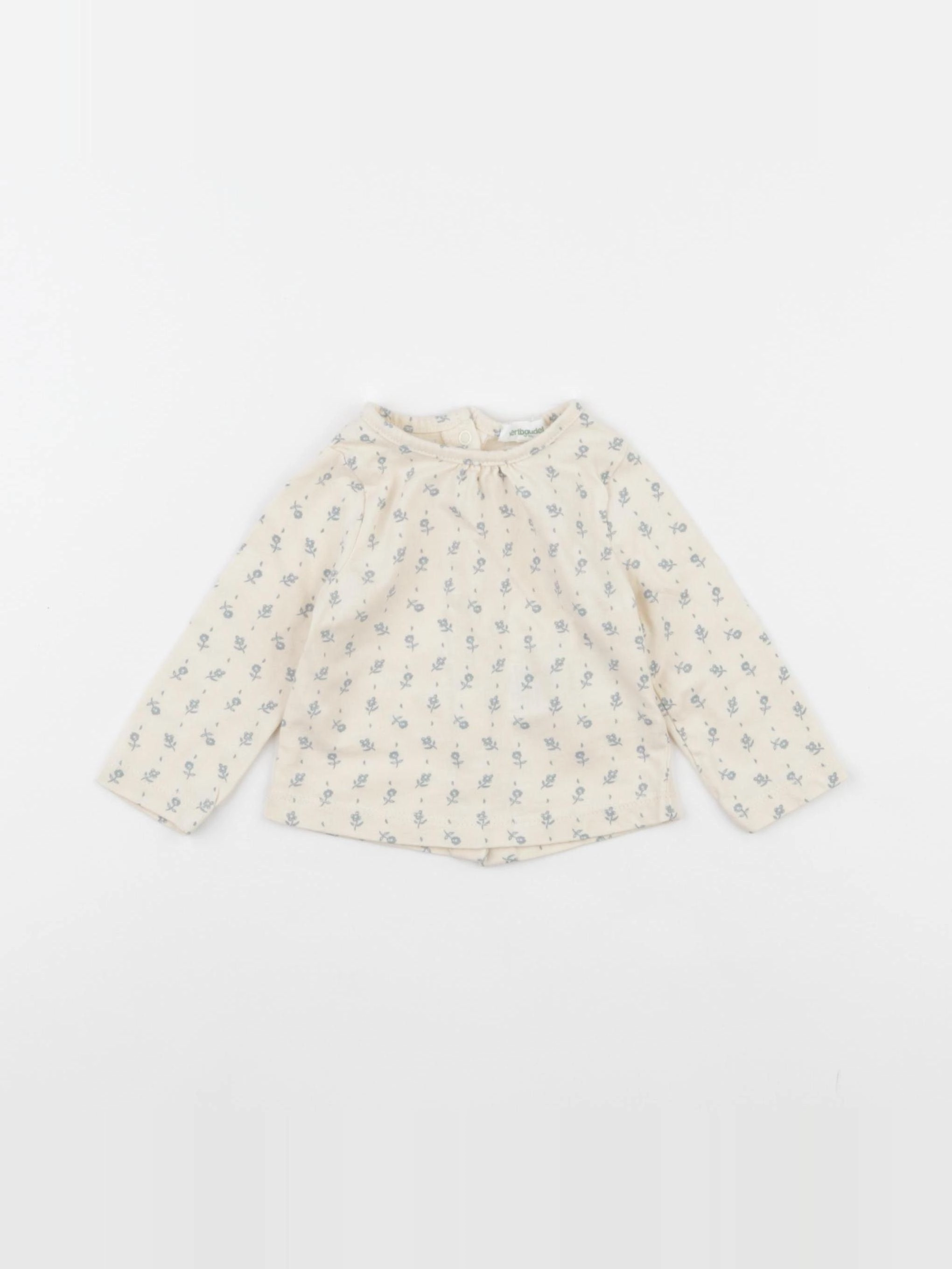 Vertbaudet - tee-shirt beige - 3 mois