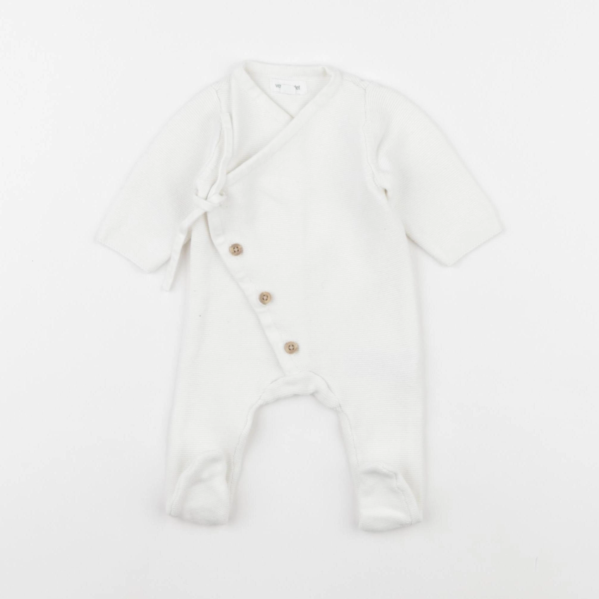 Vertbaudet - combinaison beige - 1 mois