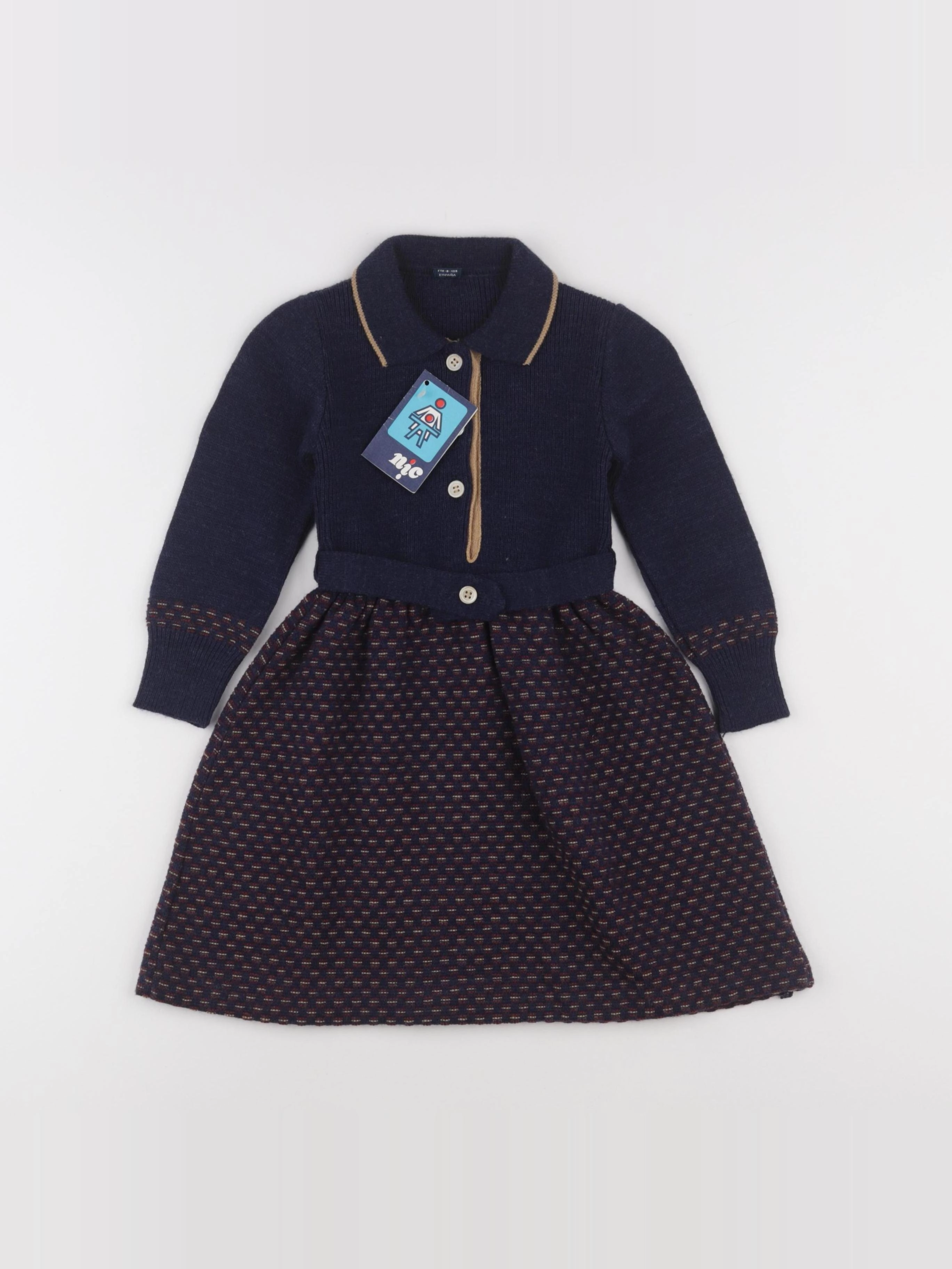 Vintage - robe bleu - 3 ans
