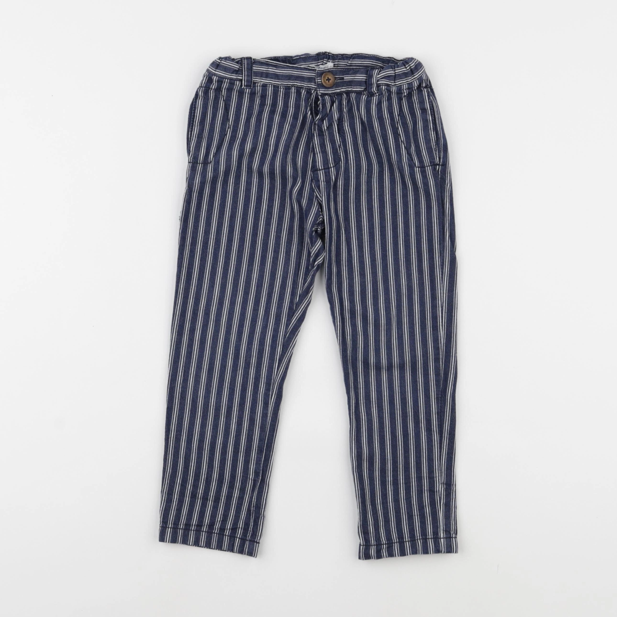 Boutchou - pantalon blanc, bleu - 36 mois