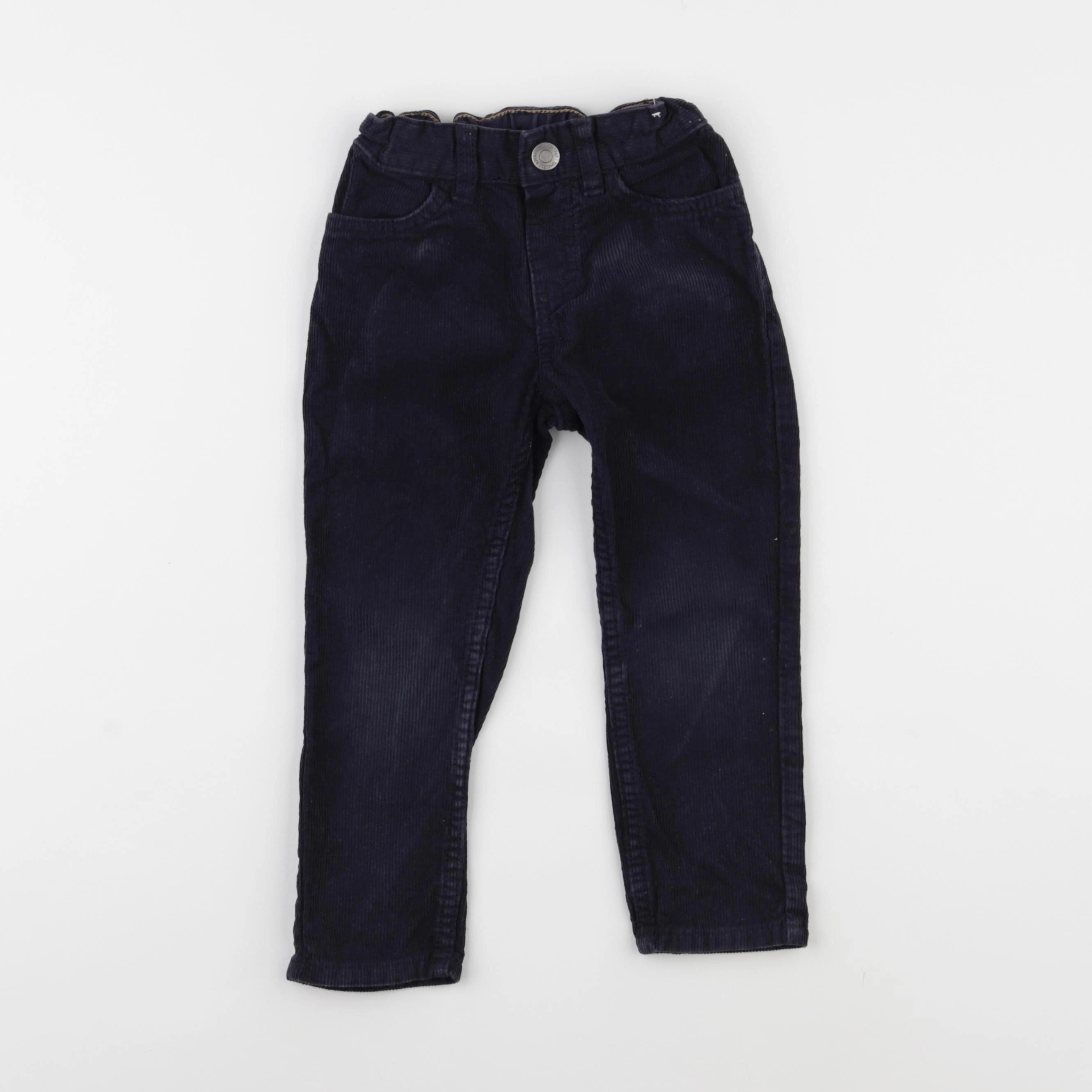 H&M - pantalon bleu - 2/3 ans