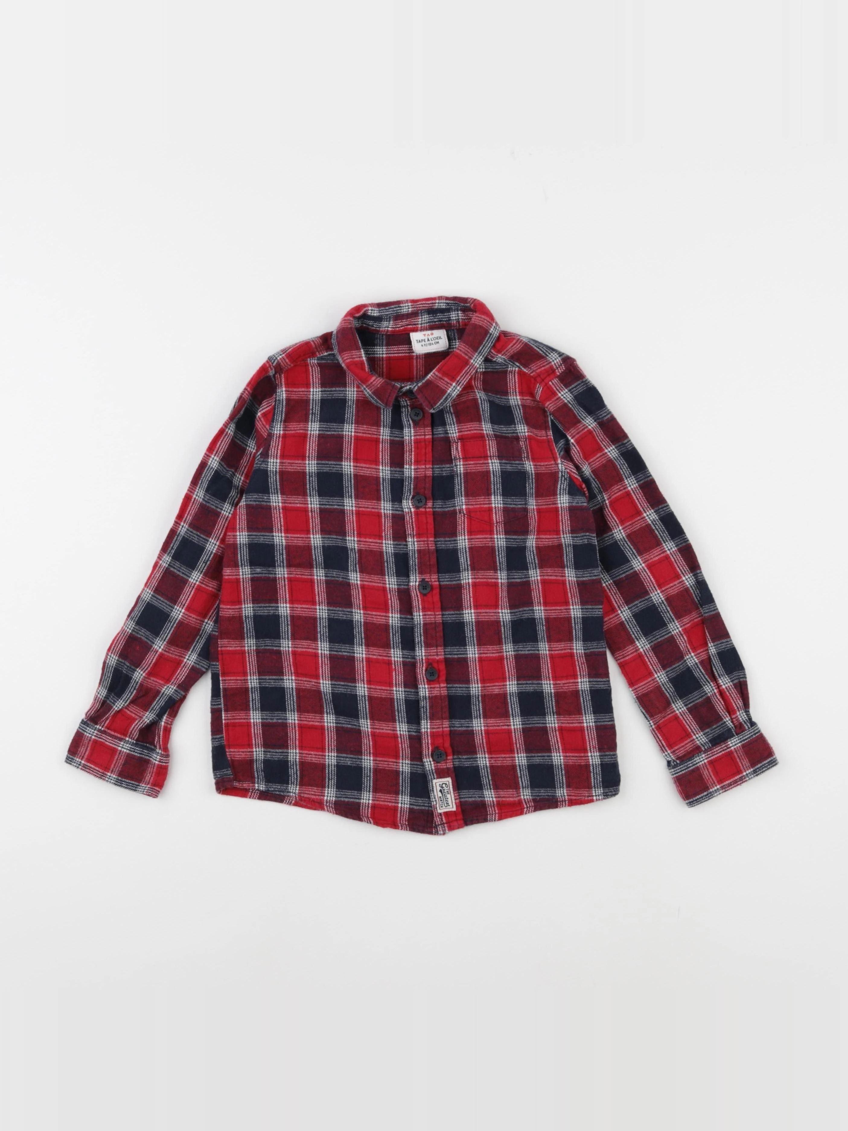 Tape à l'oeil - chemise rouge - 4 ans