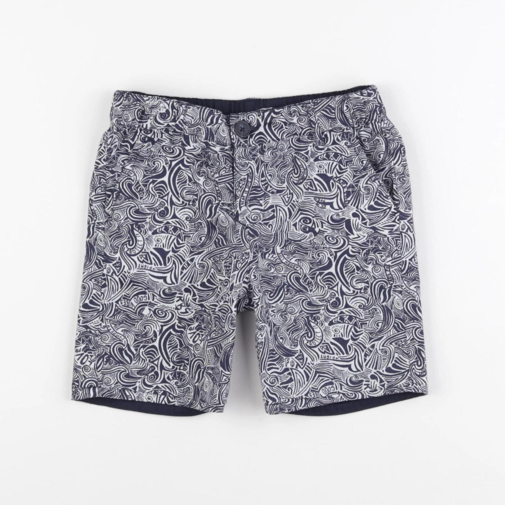 IKKS - short réversible bleu, blanc - 3 ans