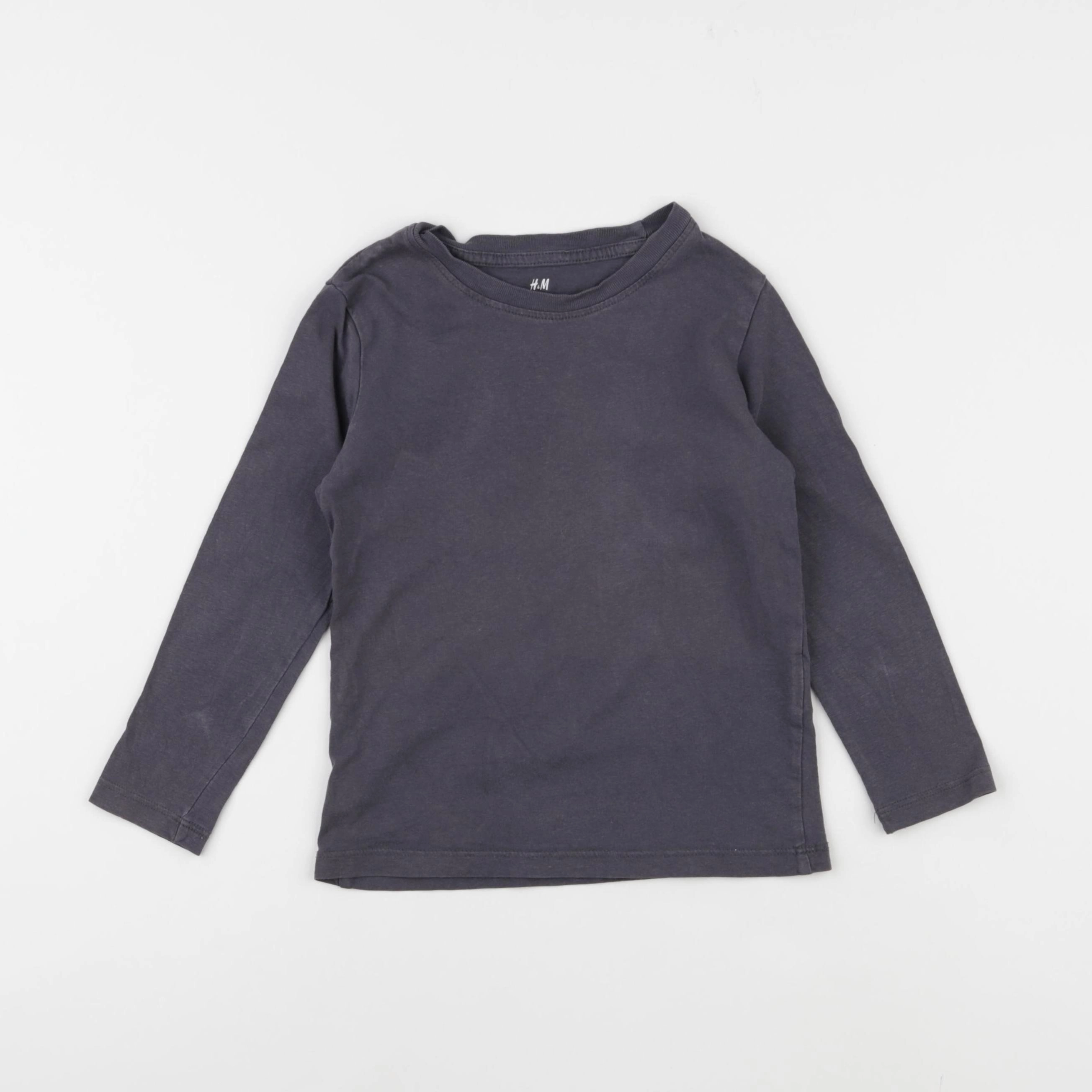 H&M - tee-shirt gris - 2/4 ans