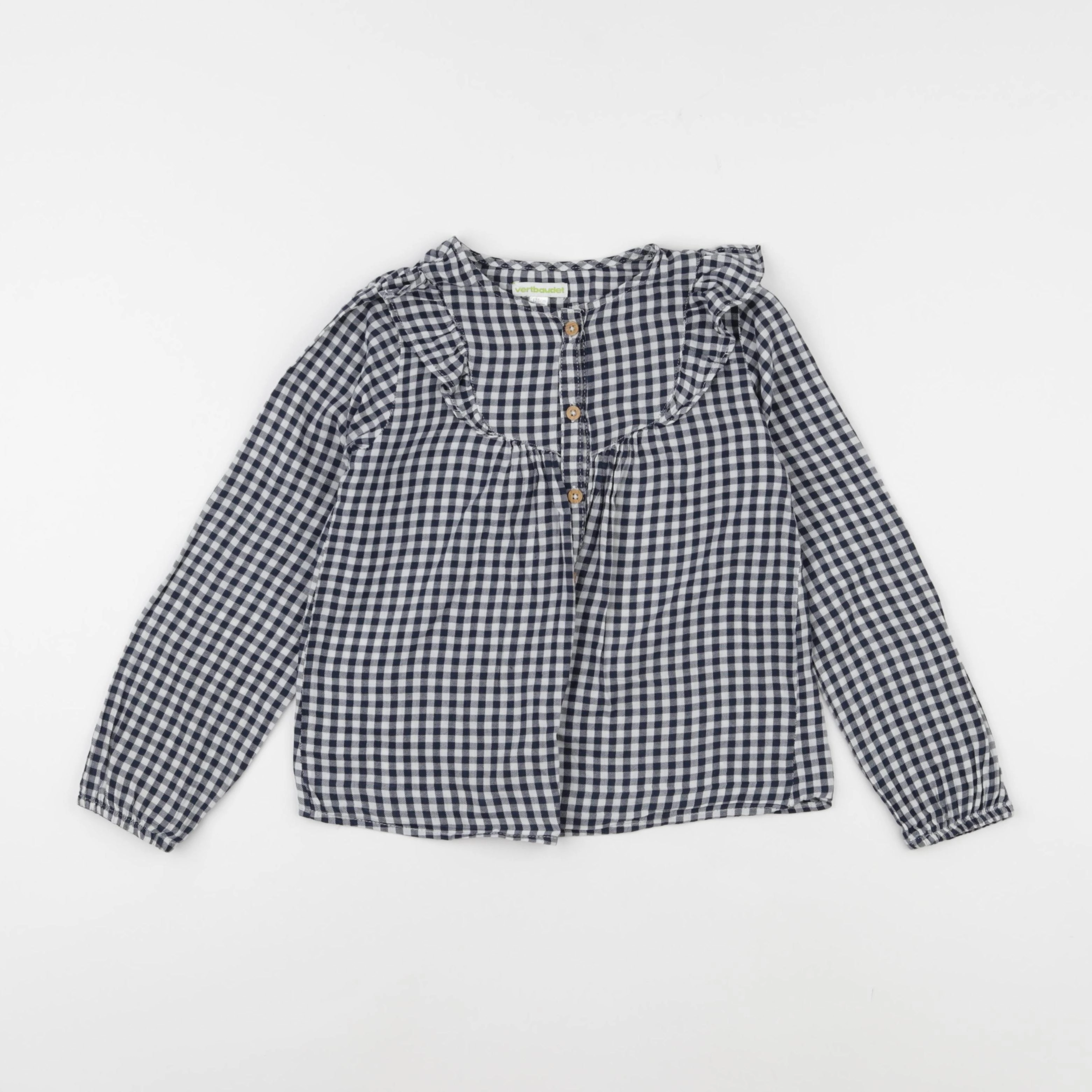 Vertbaudet - blouse blanc, bleu - 8 ans