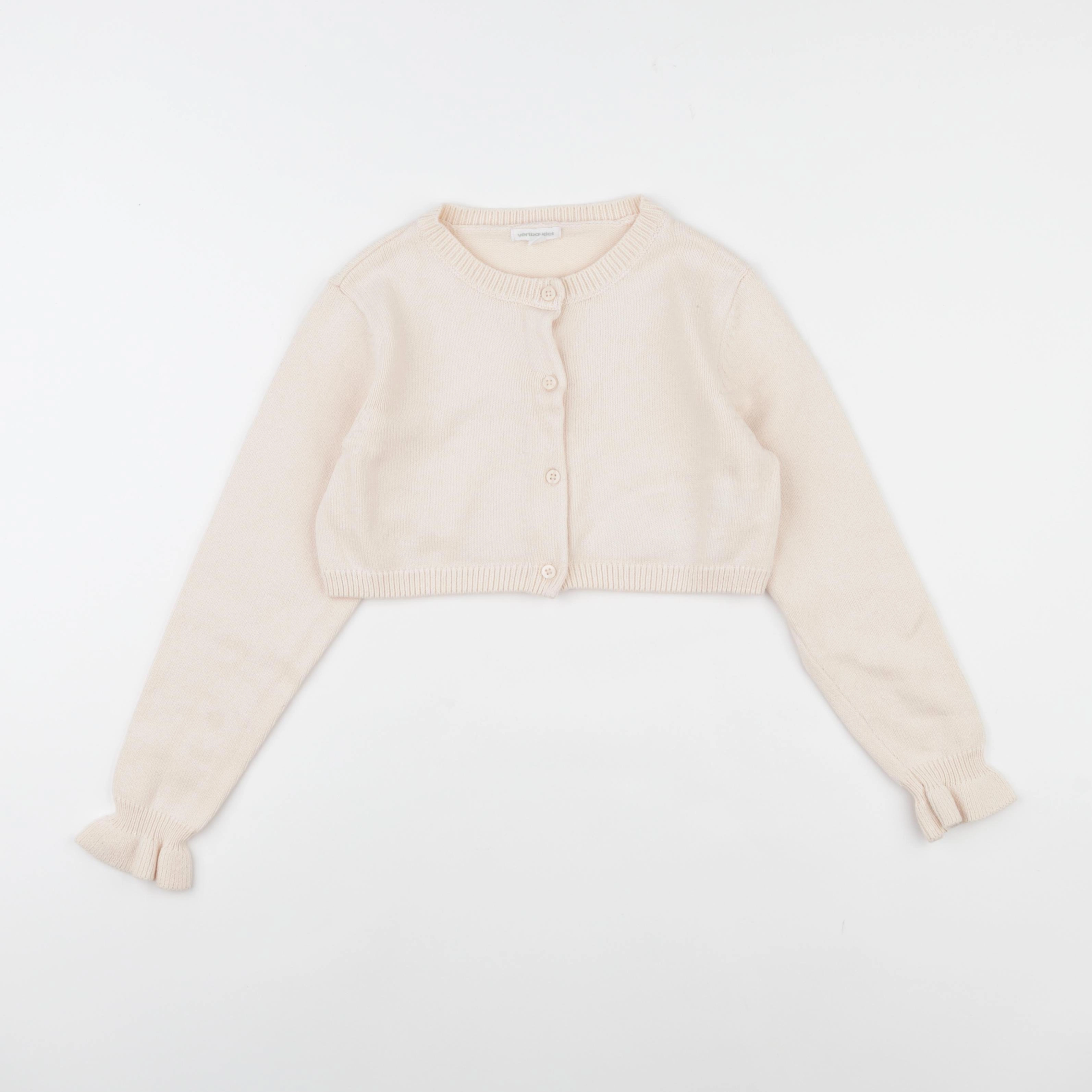 Vertbaudet - gilet rose - 8 ans