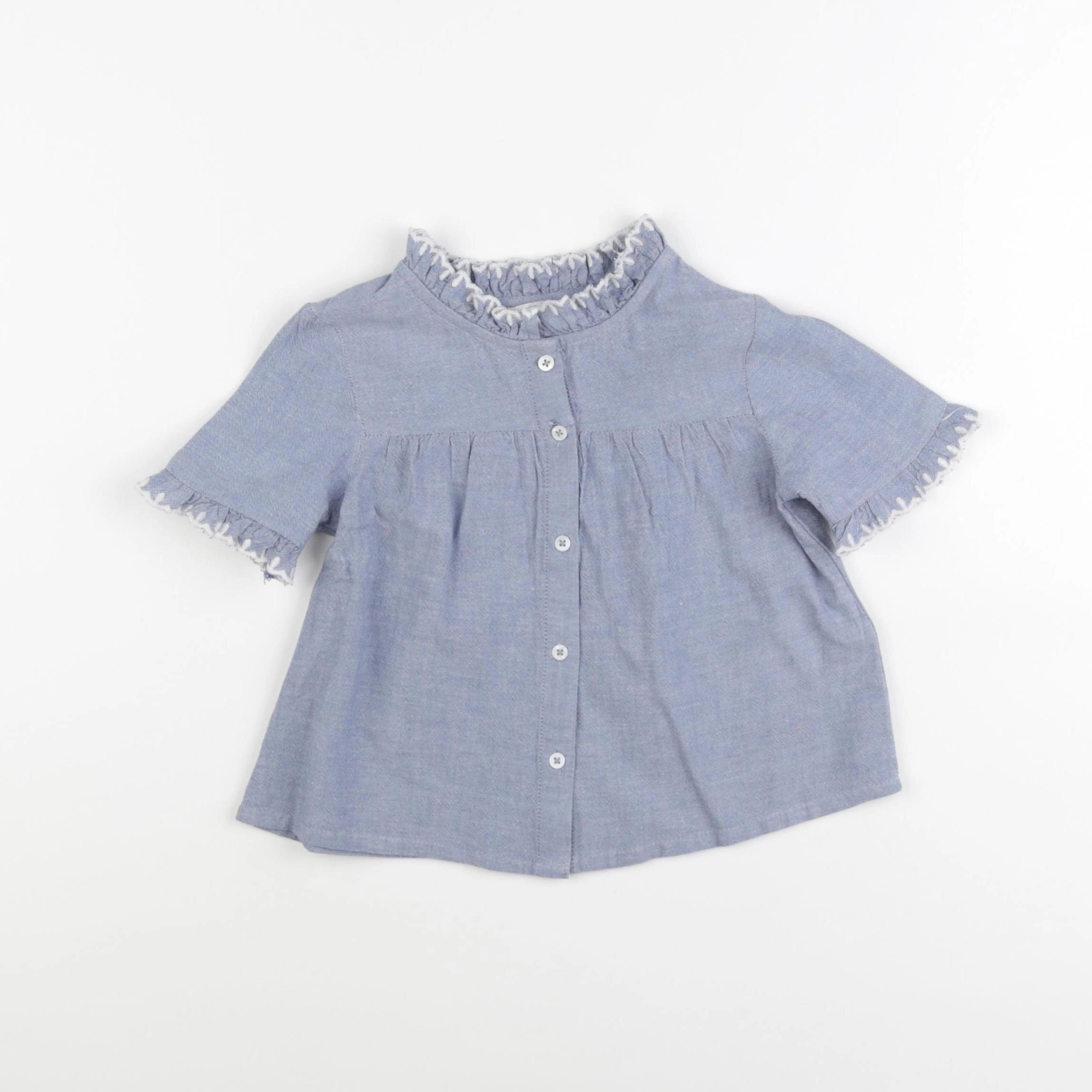 Cyrillus - blouse bleu - 3 ans